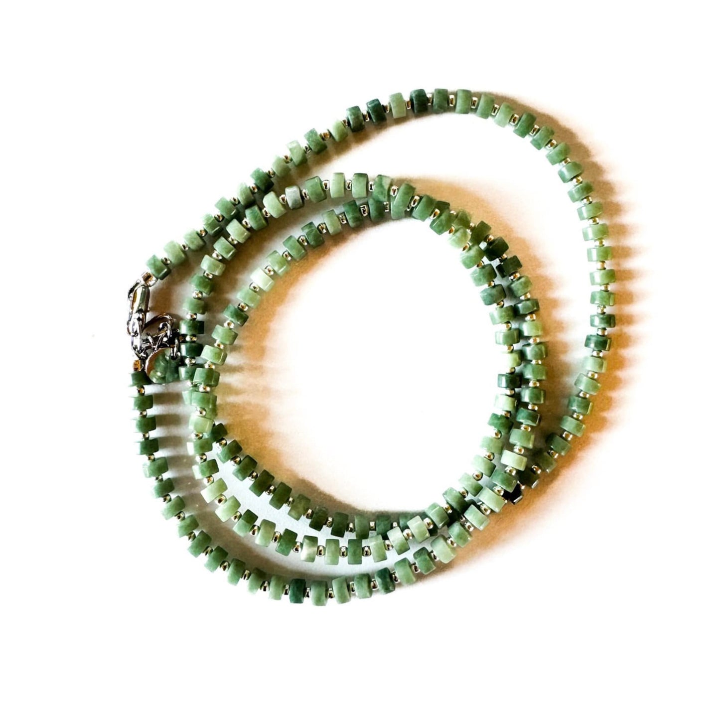 Fishbone Aventurine Necklace - Handmade by Mella - Fishbone - Matt -