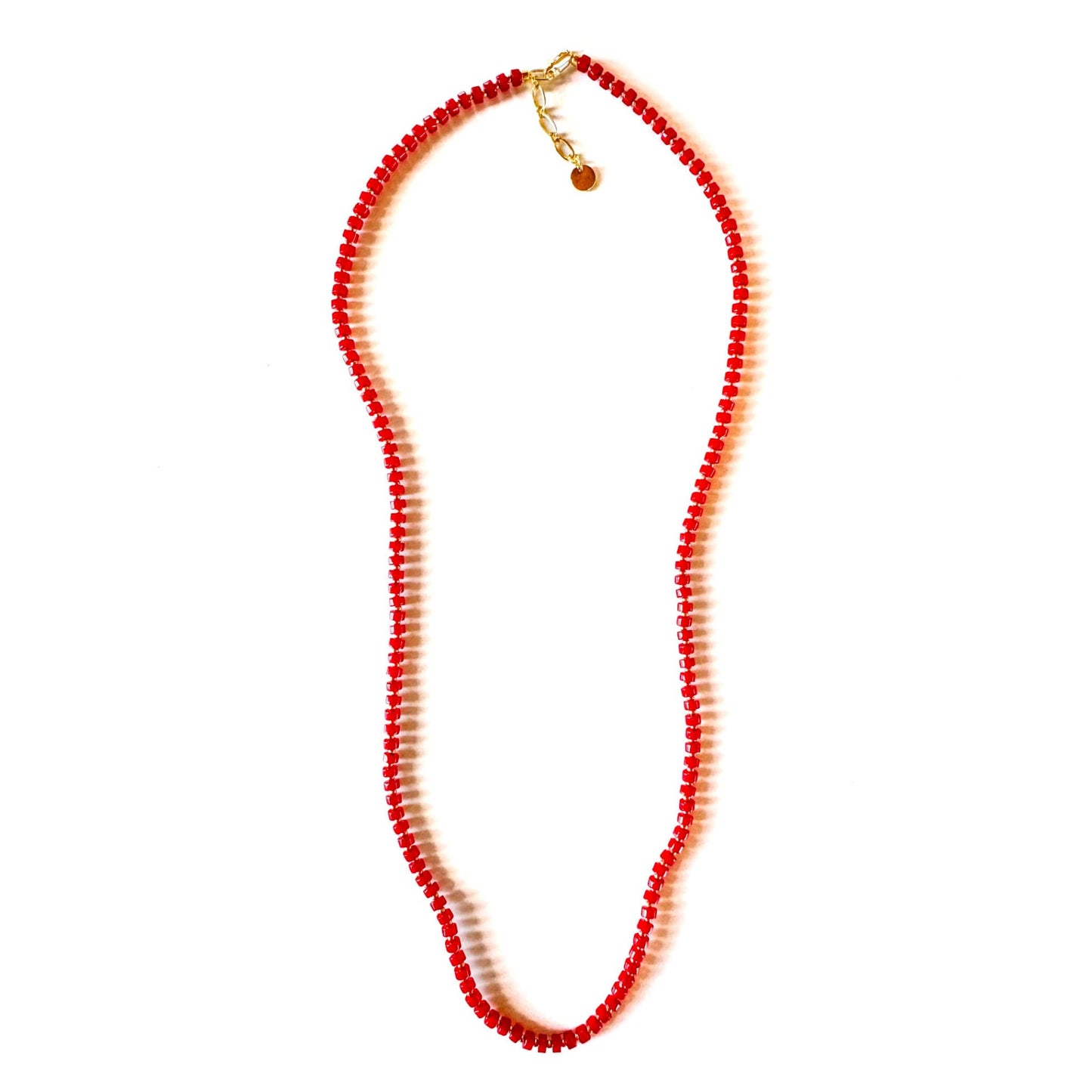 Fishbone Red Coral Necklace - Handmade by Mella - Necklaces -