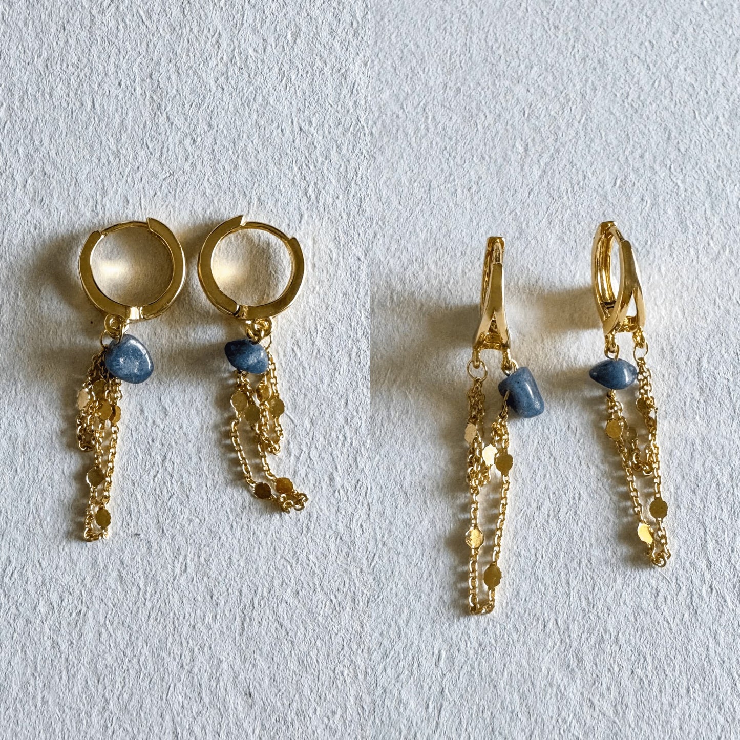 Flow Earrings - Handmade by Mella - Earrings - Angelite -