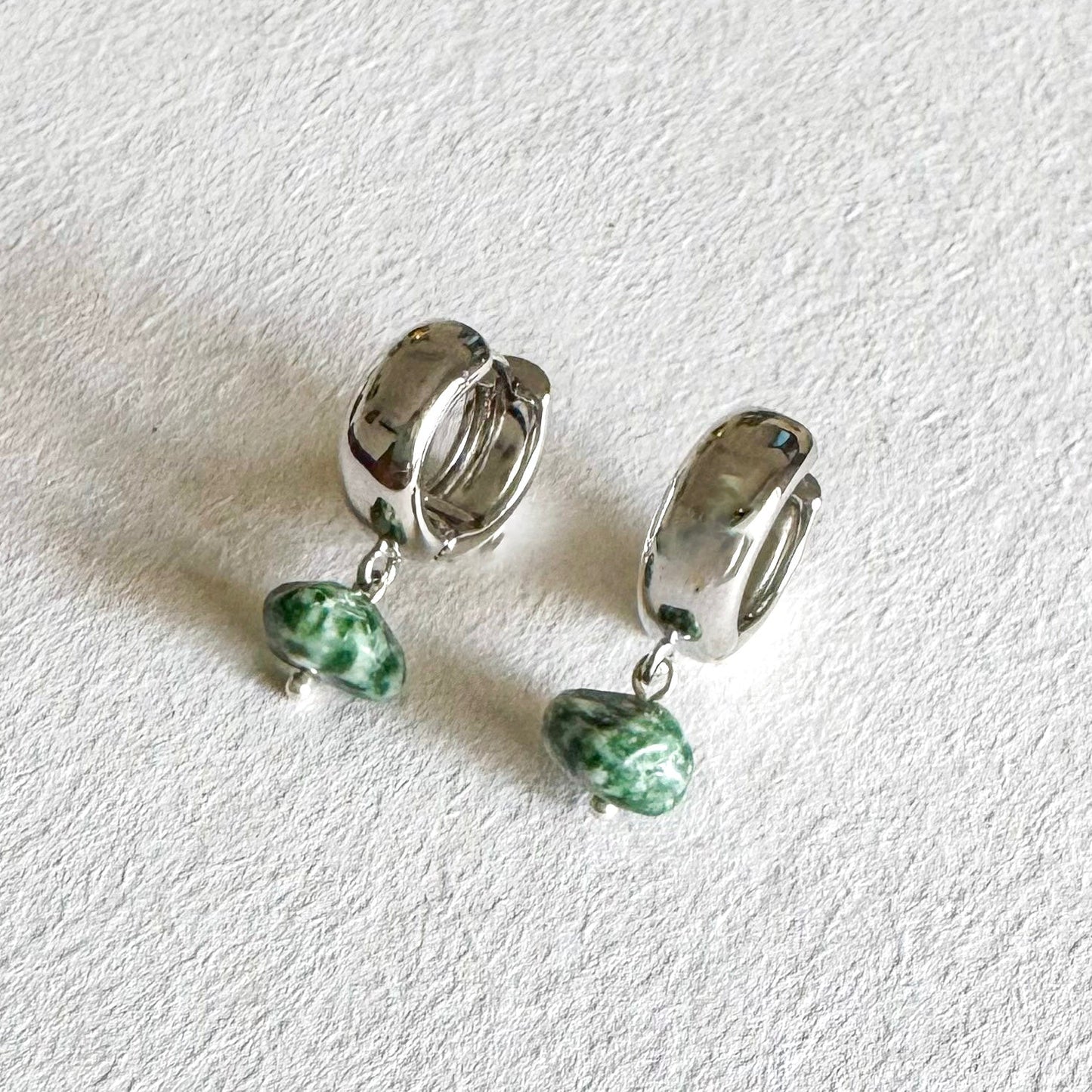 Luna Earrings - Handmade by Mella - Earrings - Epidote -