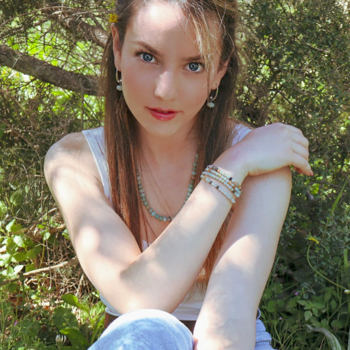 Chunky Amazonite Necklace - Calm Confidence, Clear Voice - Handmade by Mella - Chunky - 