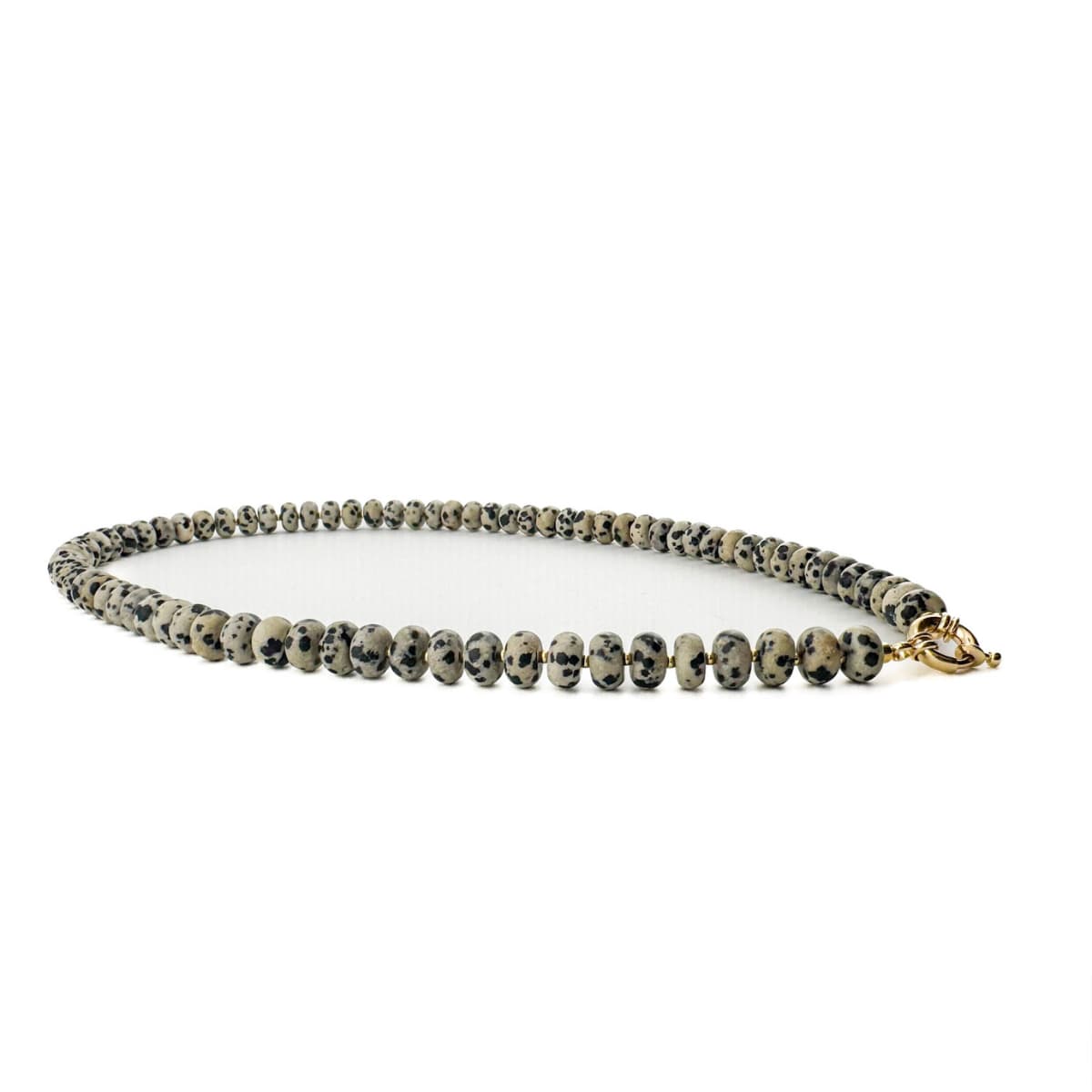 Chunky Dalmatian Jasper Necklace - Handmade by Mella - Chunky - 