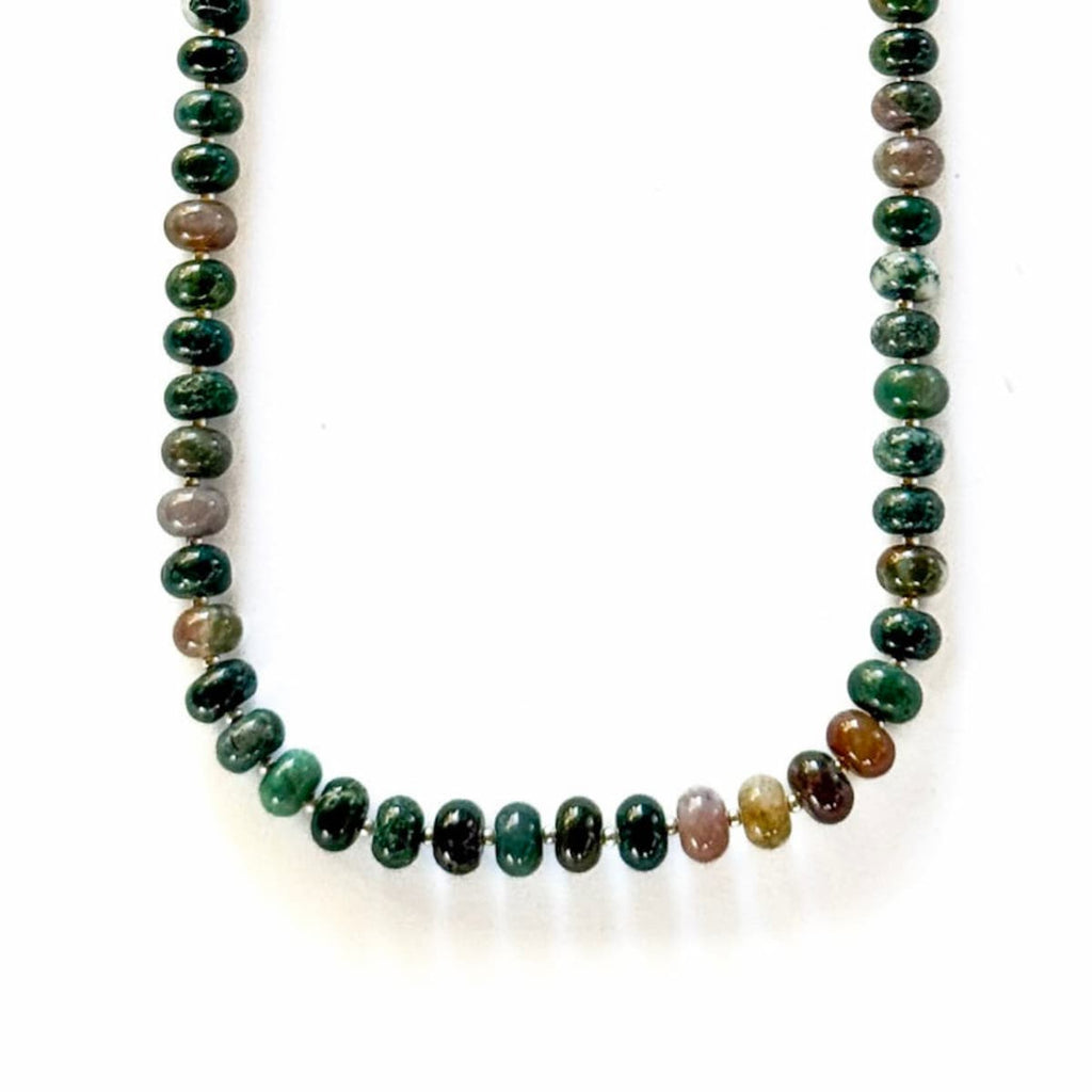 Chunky Indian Agate Necklace - Handmade by Mella - necklace - 