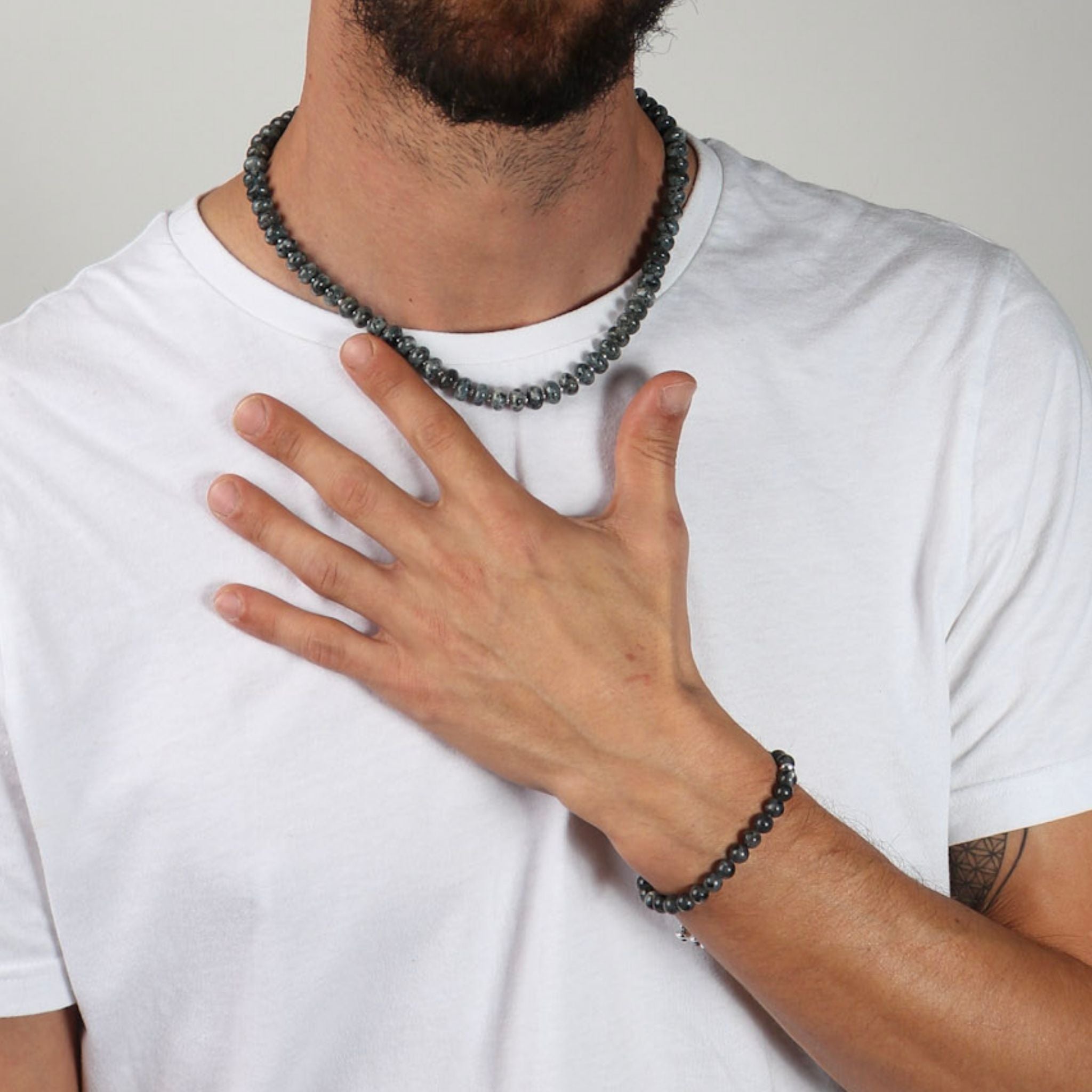 Chunky Labradorite Necklace - Handmade by Mella - necklace - 