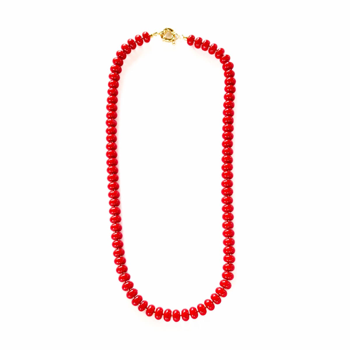 Chunky Red Coral Necklace - Handmade by Mella - necklace - 