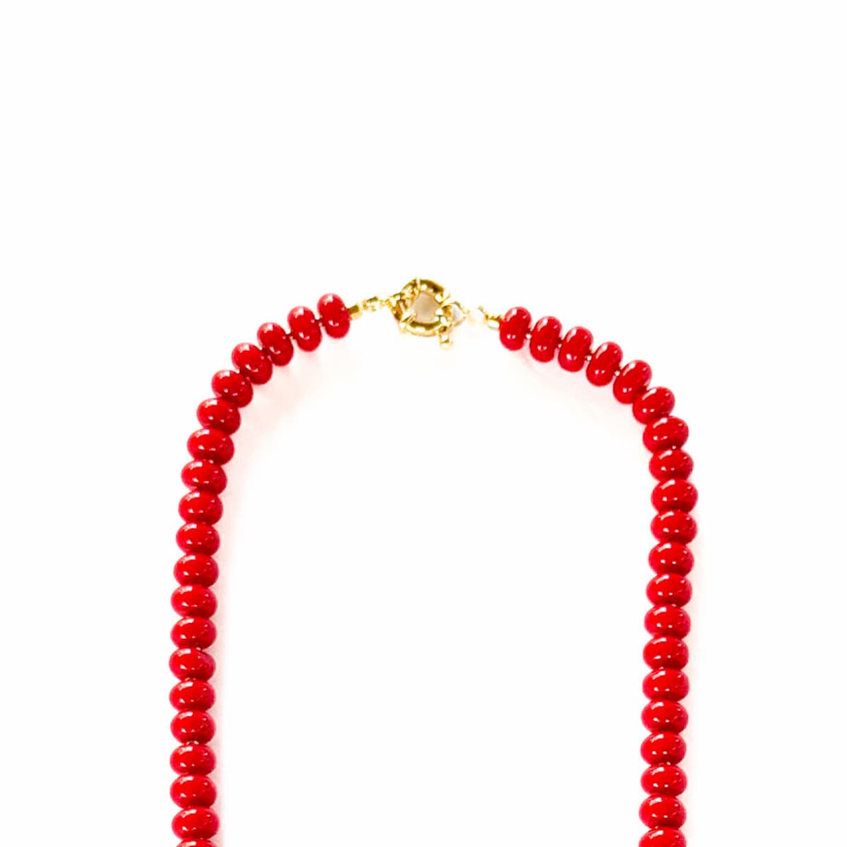 Chunky Red Coral Necklace - Handmade by Mella - necklace - 