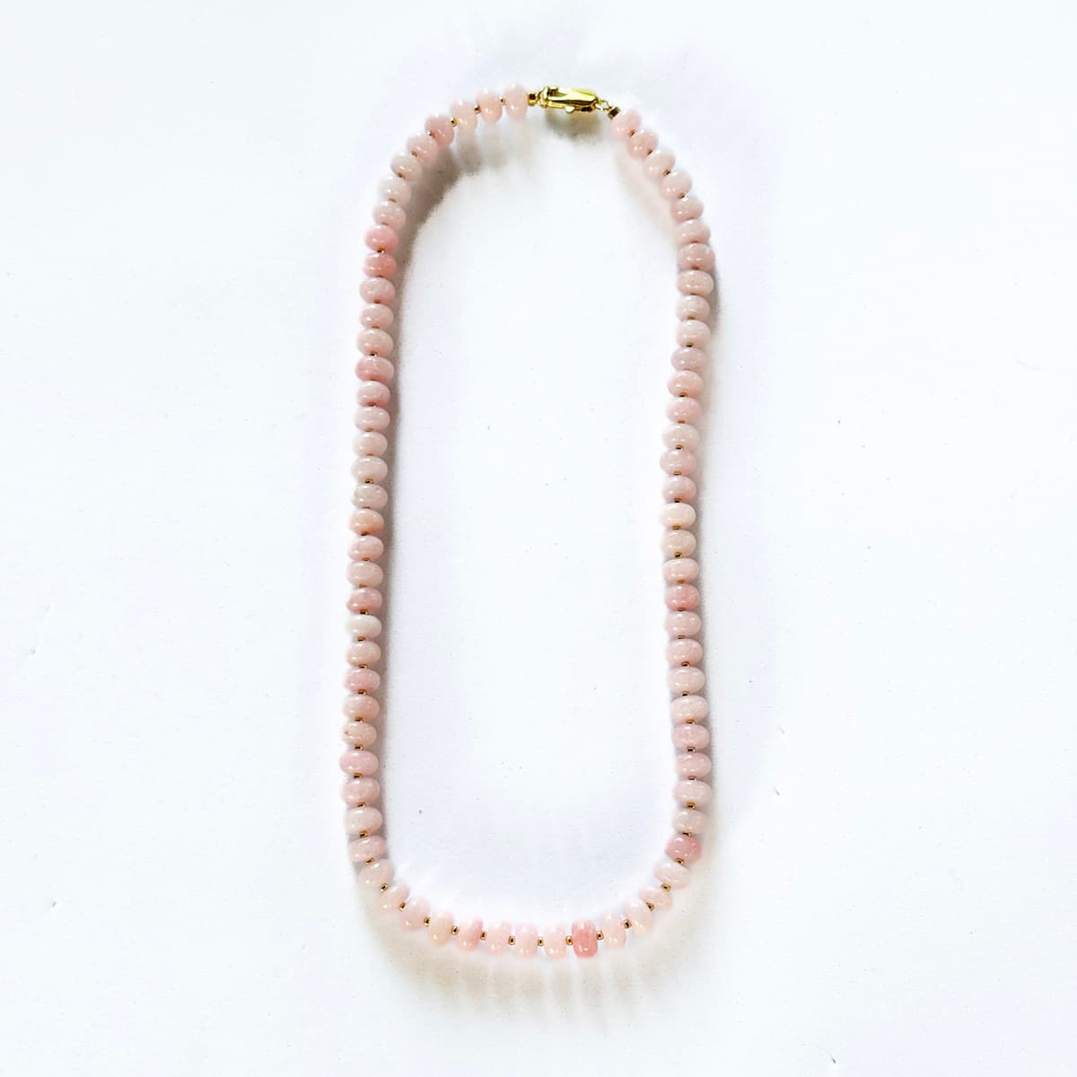 Chunky Rose Quartz Necklace - Handmade by Mella - necklace - 