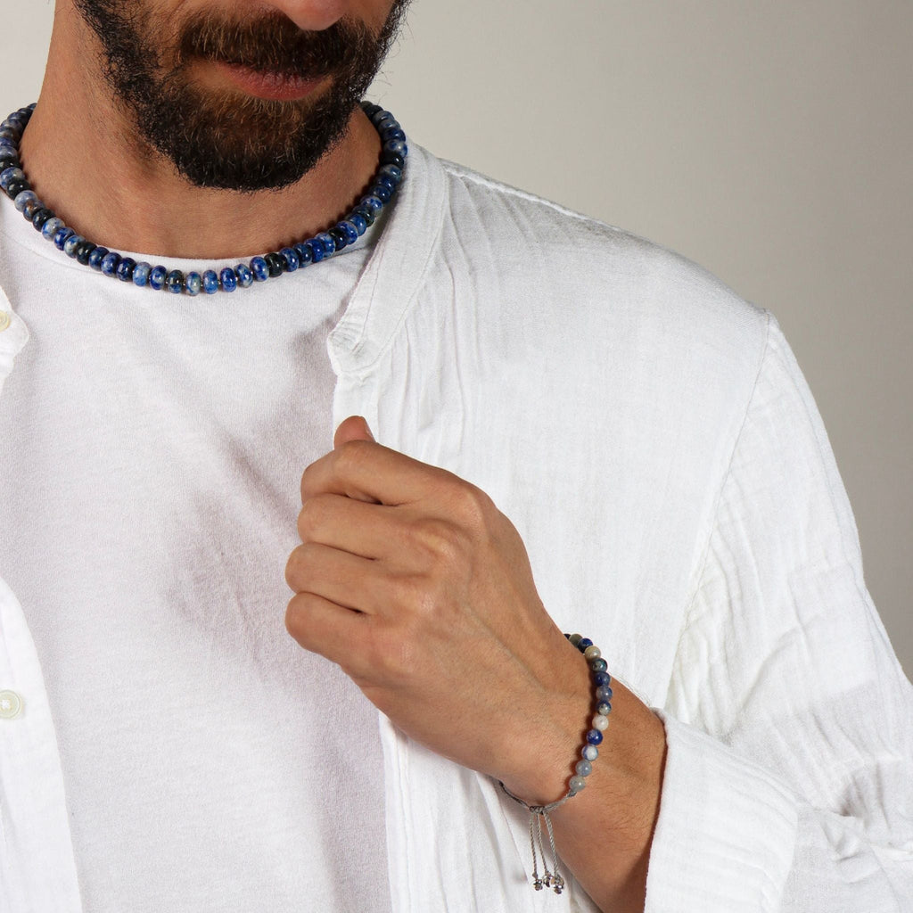 Chunky Sodalite Necklace - Handmade by Mella - necklace - 