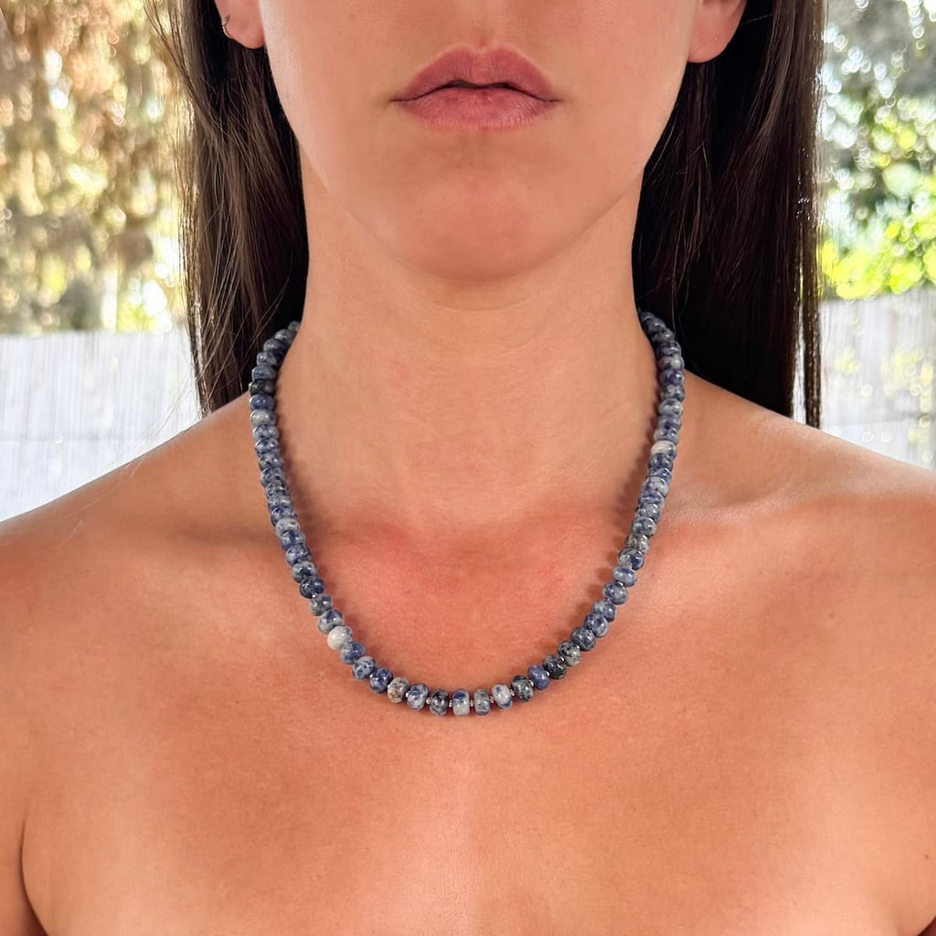 Chunky Sodalite Necklace - Handmade by Mella - necklace - 