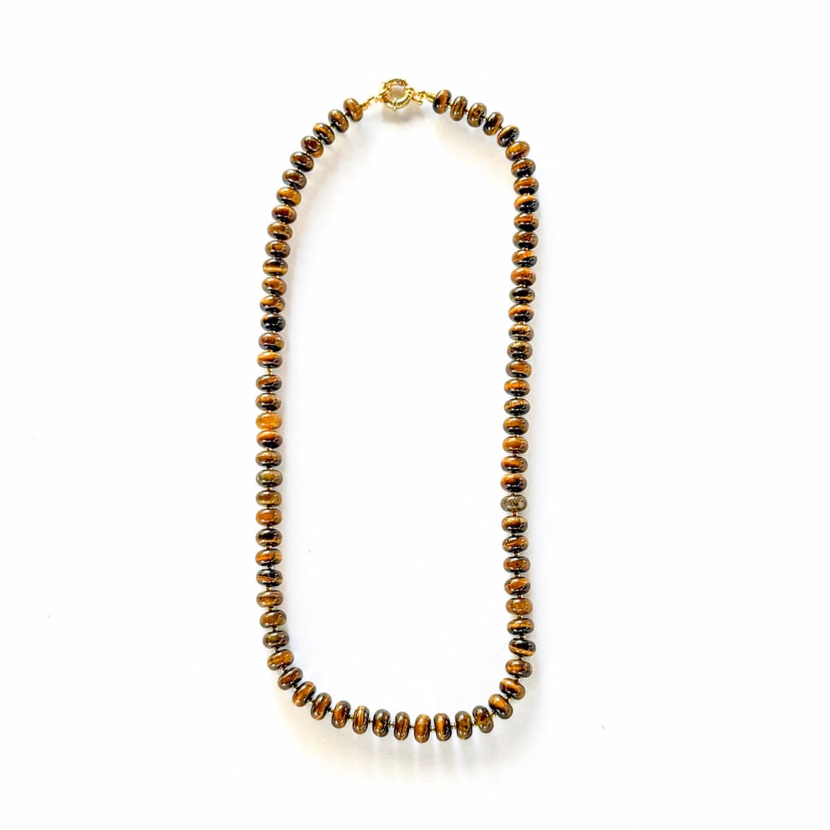 Chunky Tiger Eye Necklace - Handmade by Mella - necklace - 