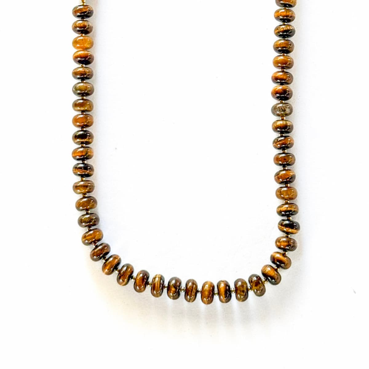Chunky Tiger Eye Necklace - Handmade by Mella - necklace - 