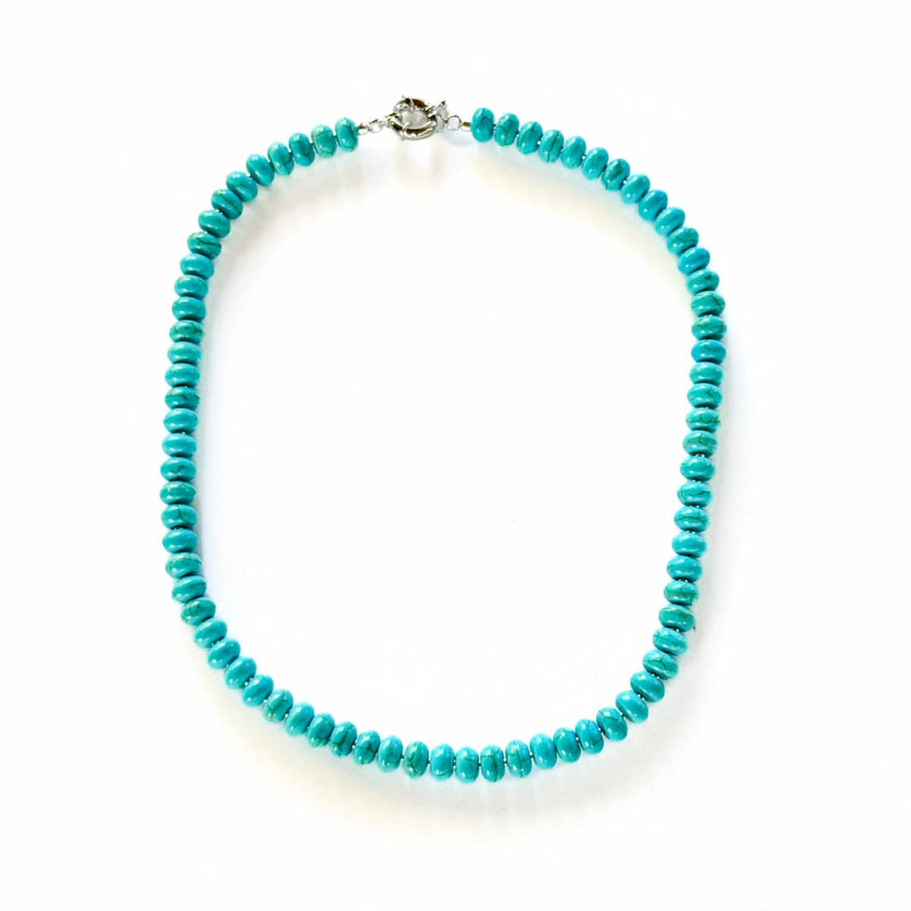 Chunky Turquoise Necklace - Handmade by Mella - necklace - 