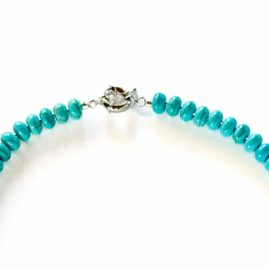 Chunky Turquoise Necklace - Handmade by Mella - necklace - 