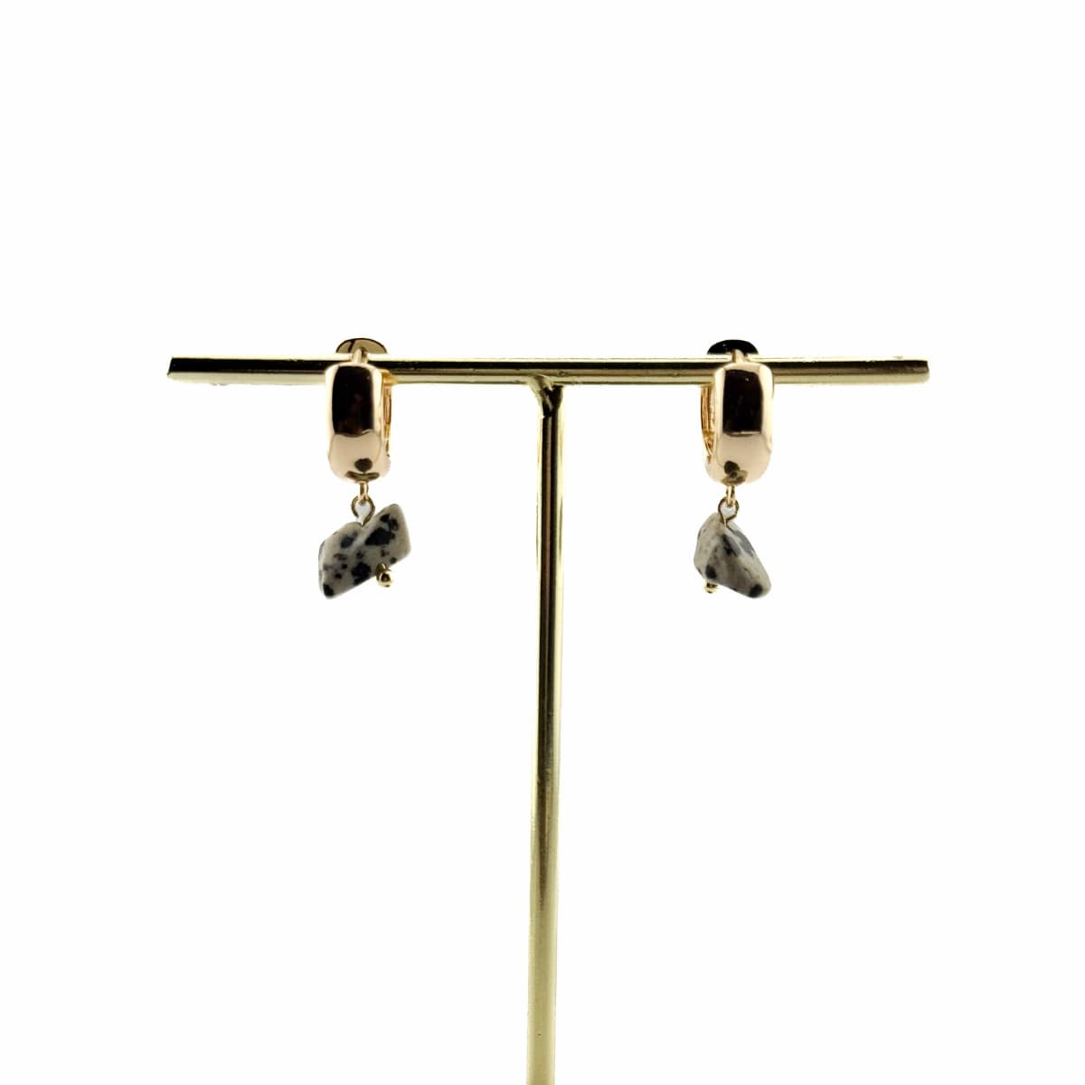 Dalmatian Jasper Luna Earrings - Handmade by Mella - Luna - 