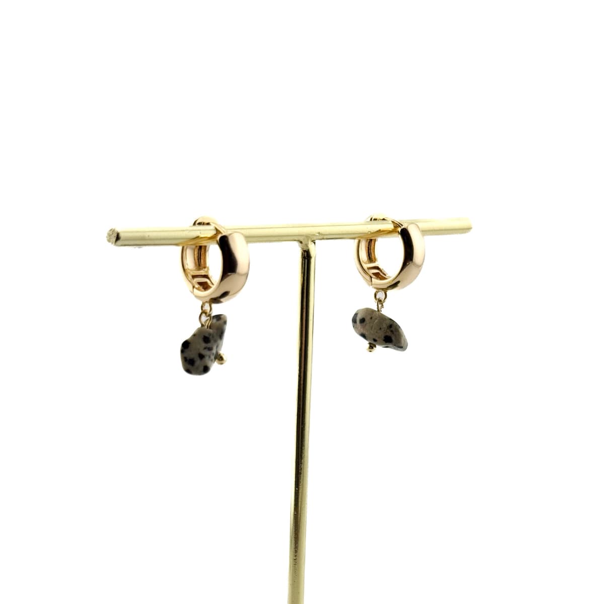 Dalmatian Jasper Luna Earrings - Handmade by Mella - Luna - 