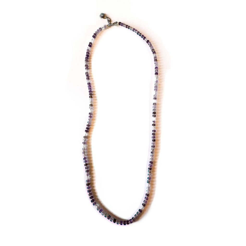 Fishbone Amethyst Necklace - Handmade by Mella - necklace - 