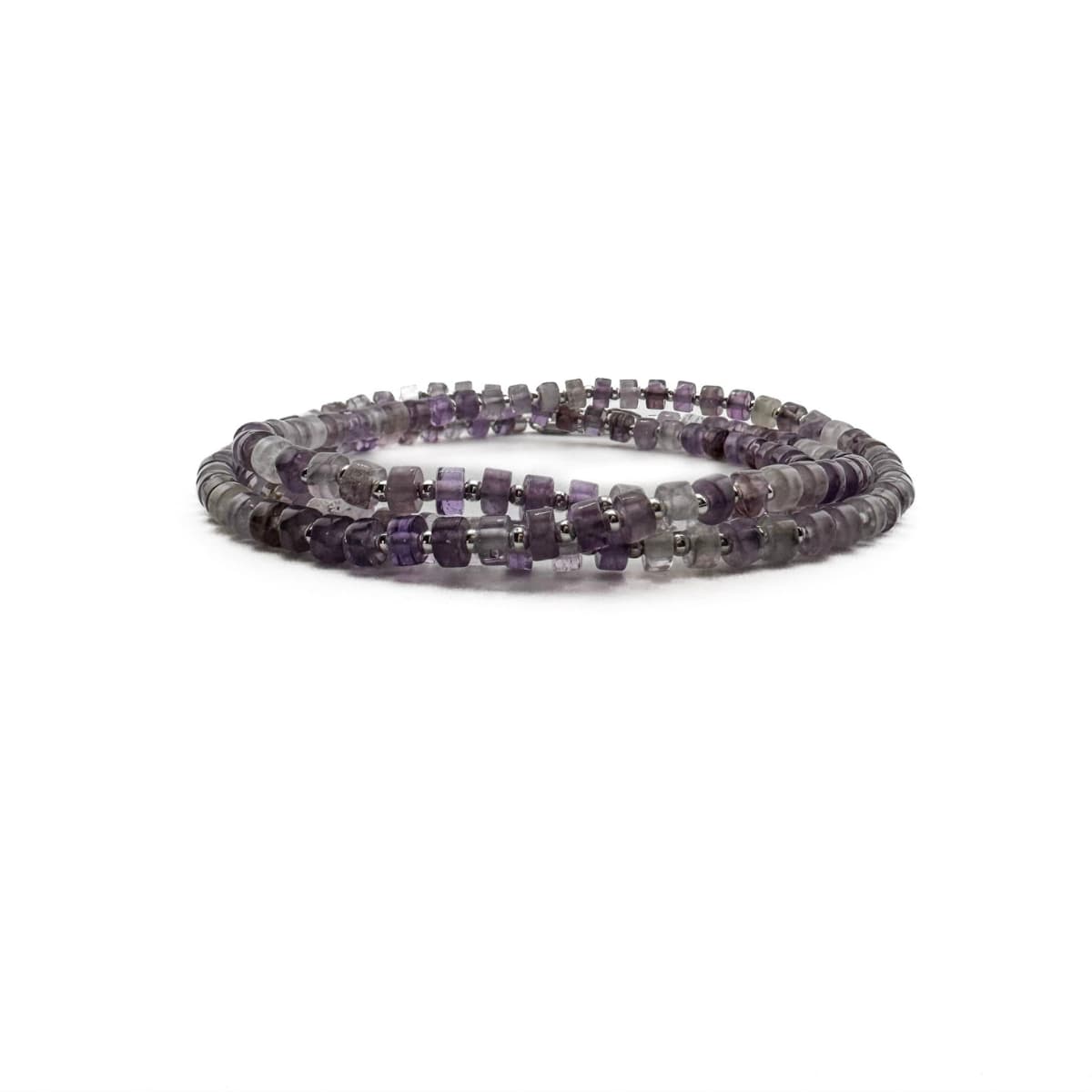 Fishbone Amethyst Necklace - Handmade by Mella - Fishbone - Sterling Silver - 