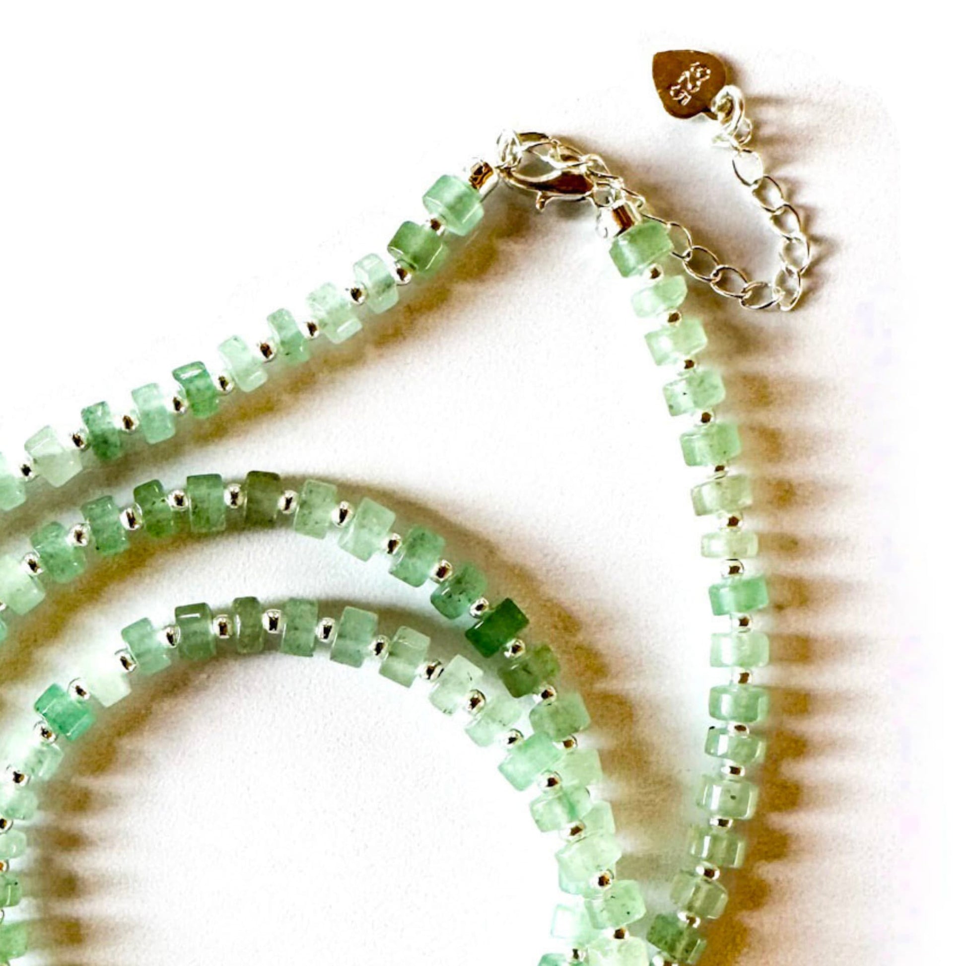 Fishbone Aventurine Necklace - Handmade by Mella - Fishbone - Matt - 
