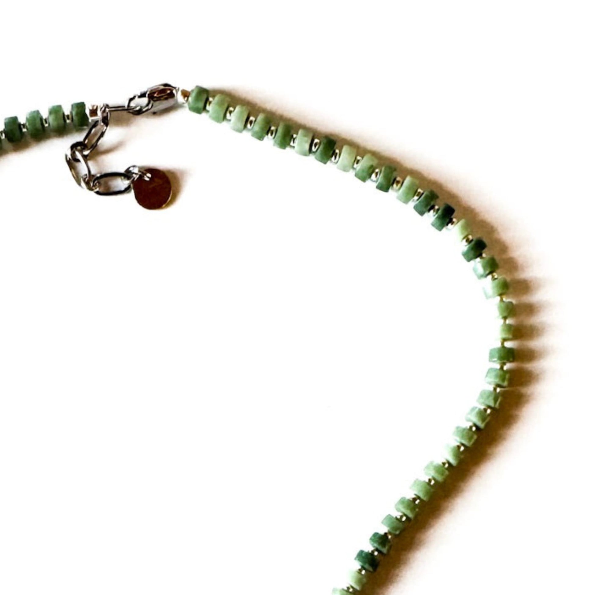 Fishbone Aventurine Necklace - Handmade by Mella - Fishbone - Matt - 
