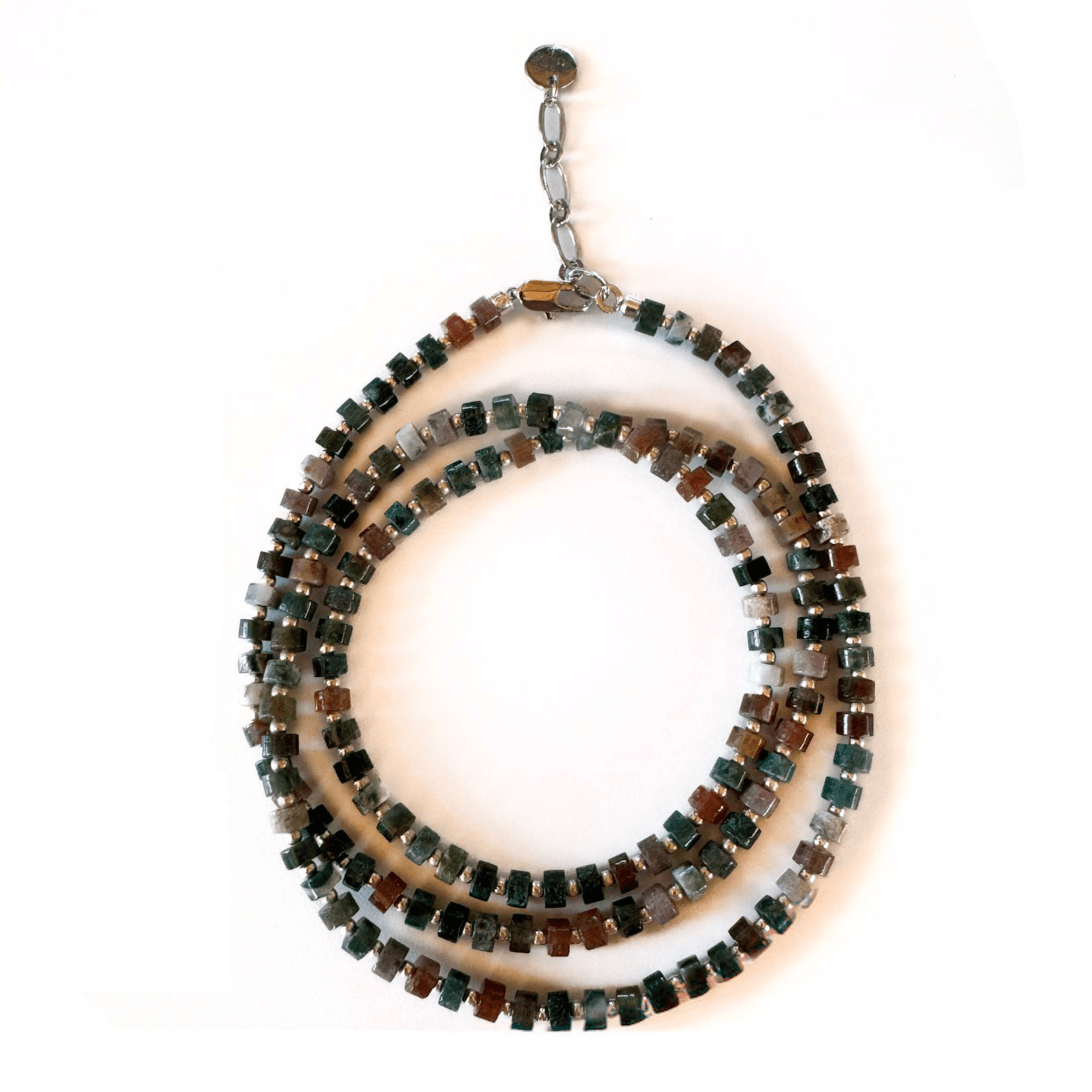 Fishbone Indian Agat Necklace - Handmade by Mella - Fishbone - 