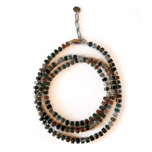 Fishbone Indian Agat Necklace - Handmade by Mella - Fishbone - 