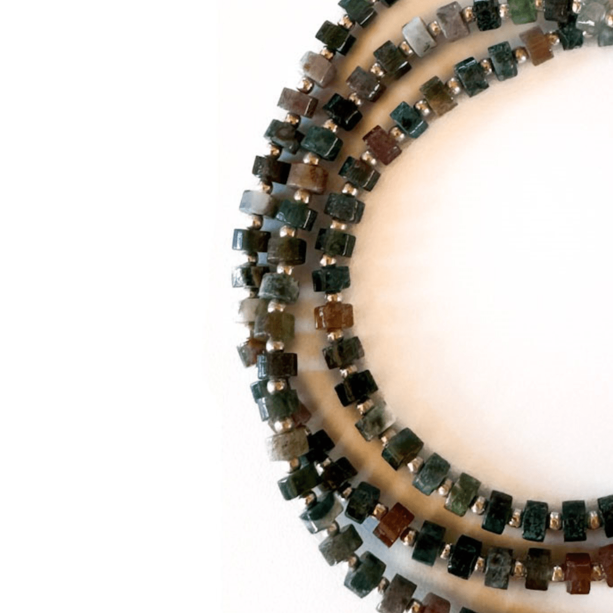 Fishbone Indian Agate Necklace - Handmade by Mella - necklace - 