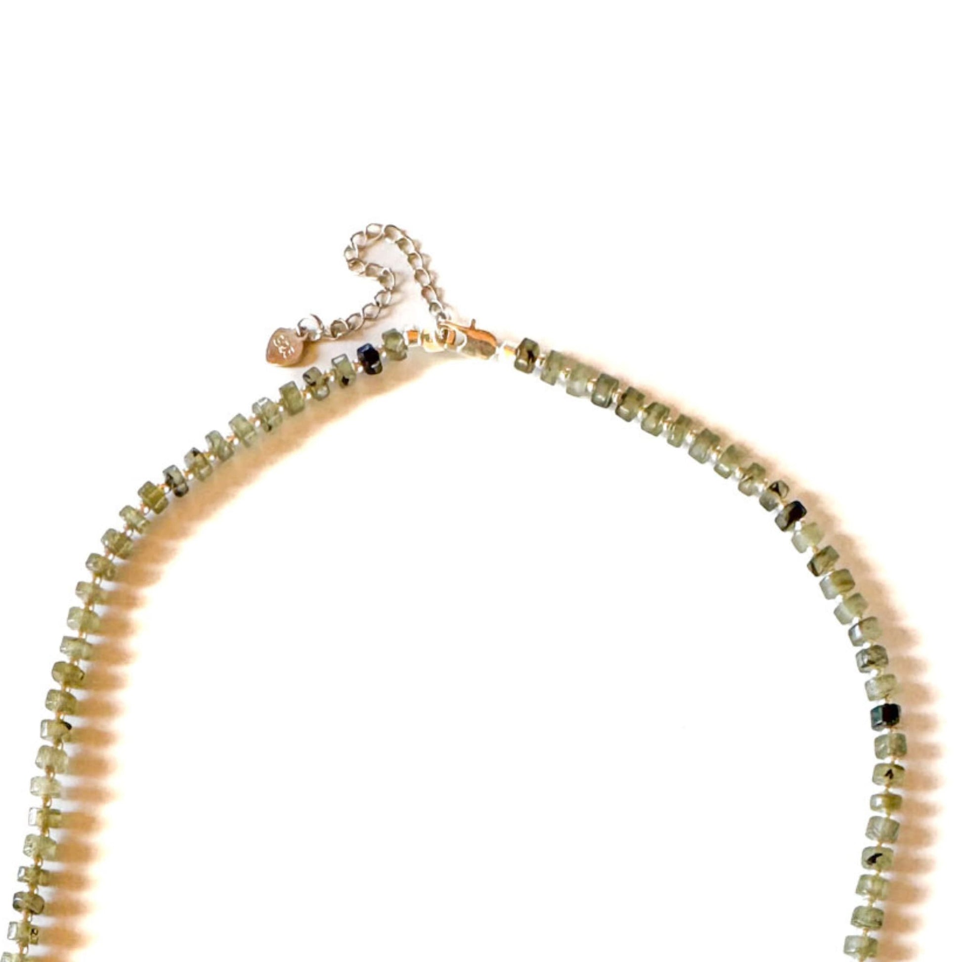 Fishbone Labradorite Necklace - Handmade by Mella - Necklaces - 