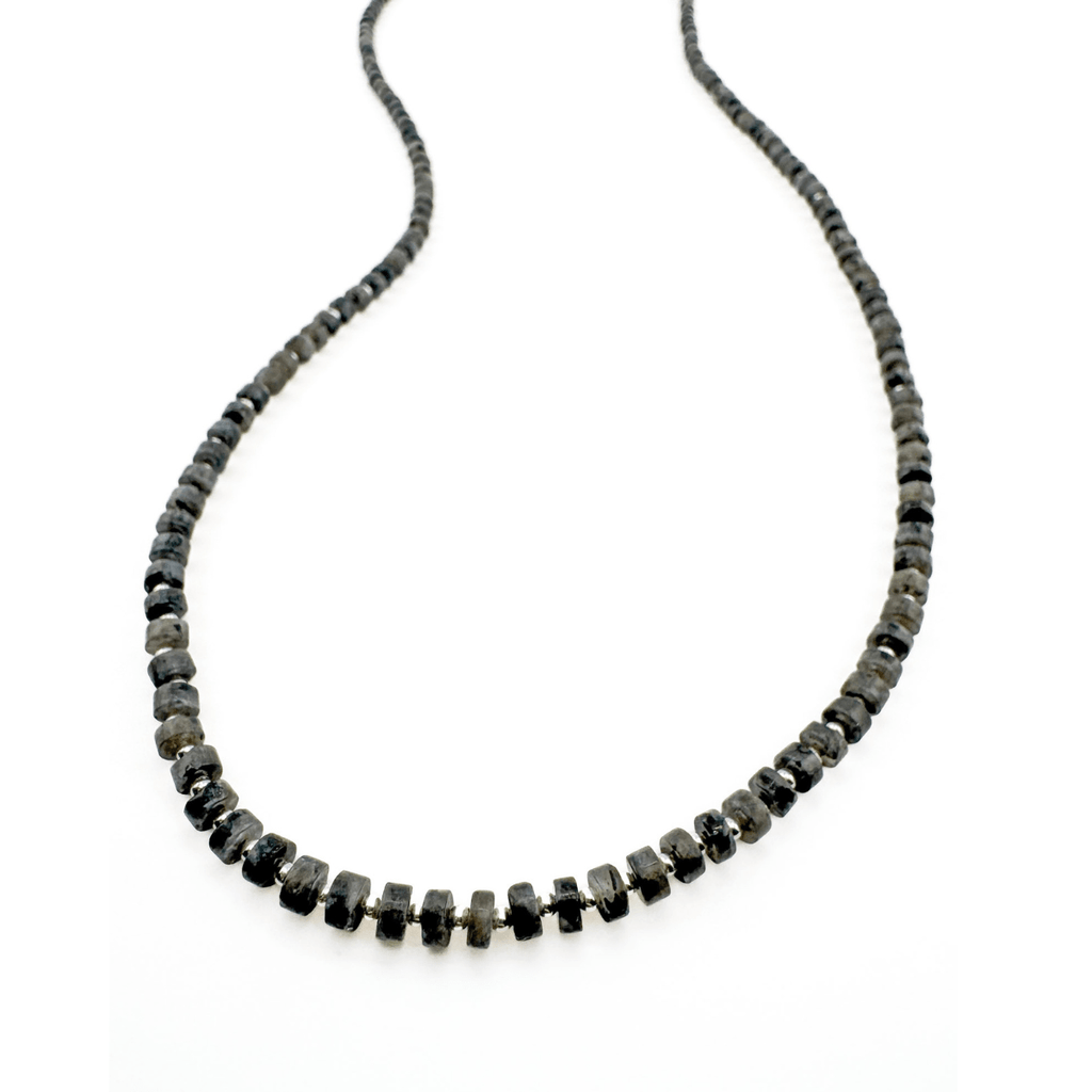 Fishbone Labradorite Necklace - Handmade by Mella - necklace - 