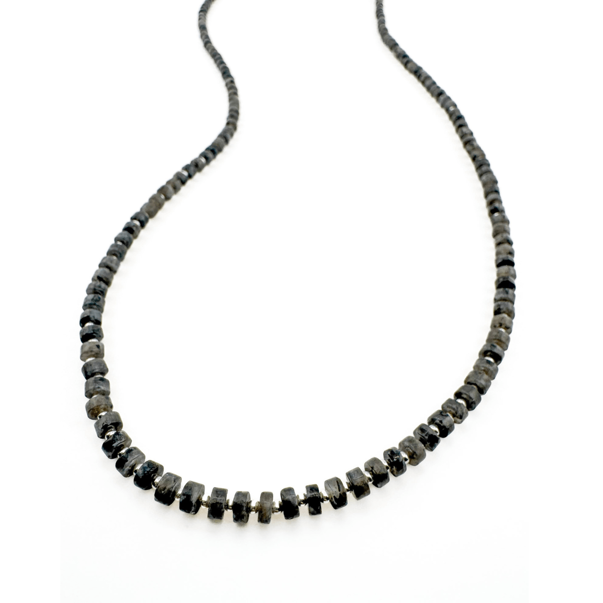 Fishbone Labradorite Necklace - Handmade by Mella - necklace - 