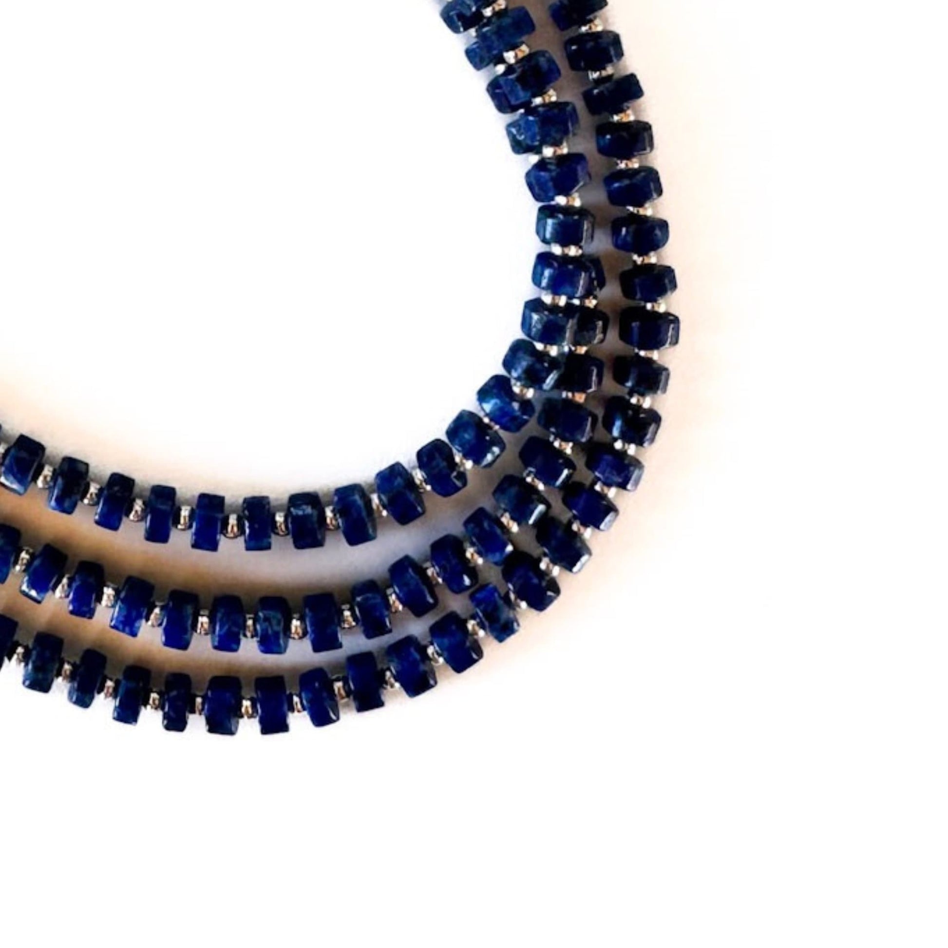 Fishbone Lapis lazuli Necklace - Handmade by Mella - Fishbone - 
