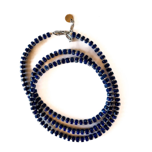 Fishbone Lapis lazuli Necklace - Handmade by Mella - Fishbone - 