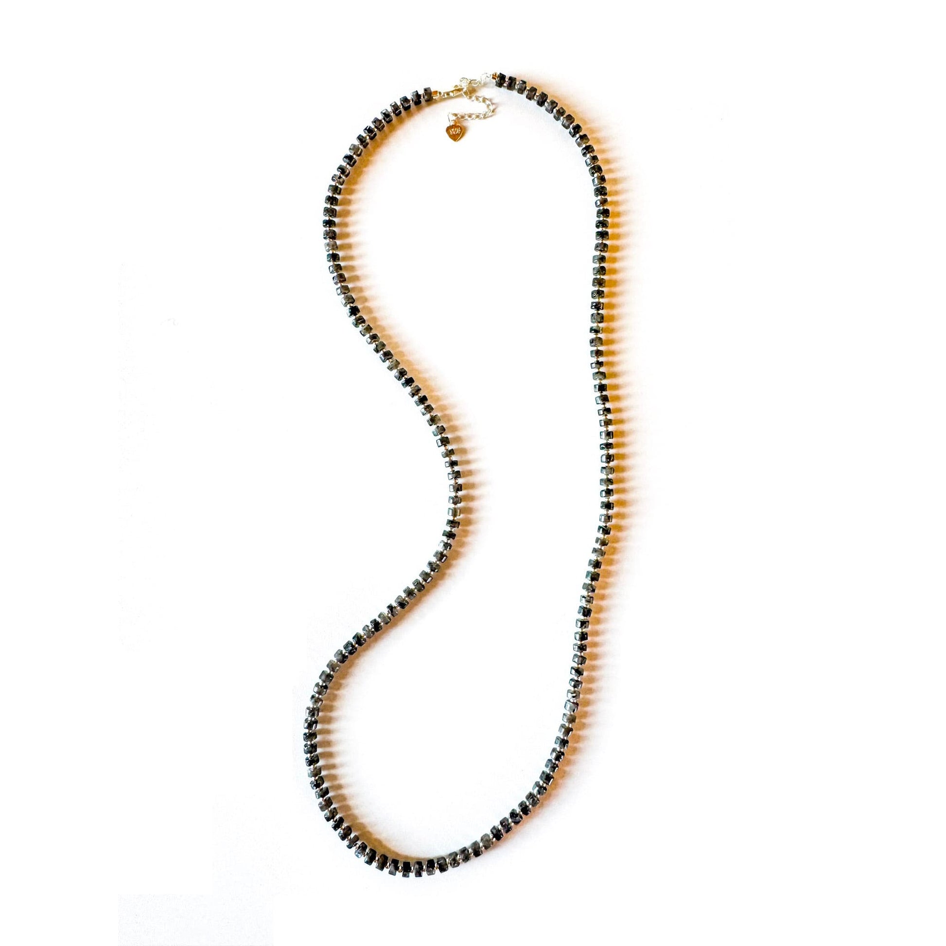 Fishbone Obsidian Necklace - Handmade by Mella - Fishbone - 