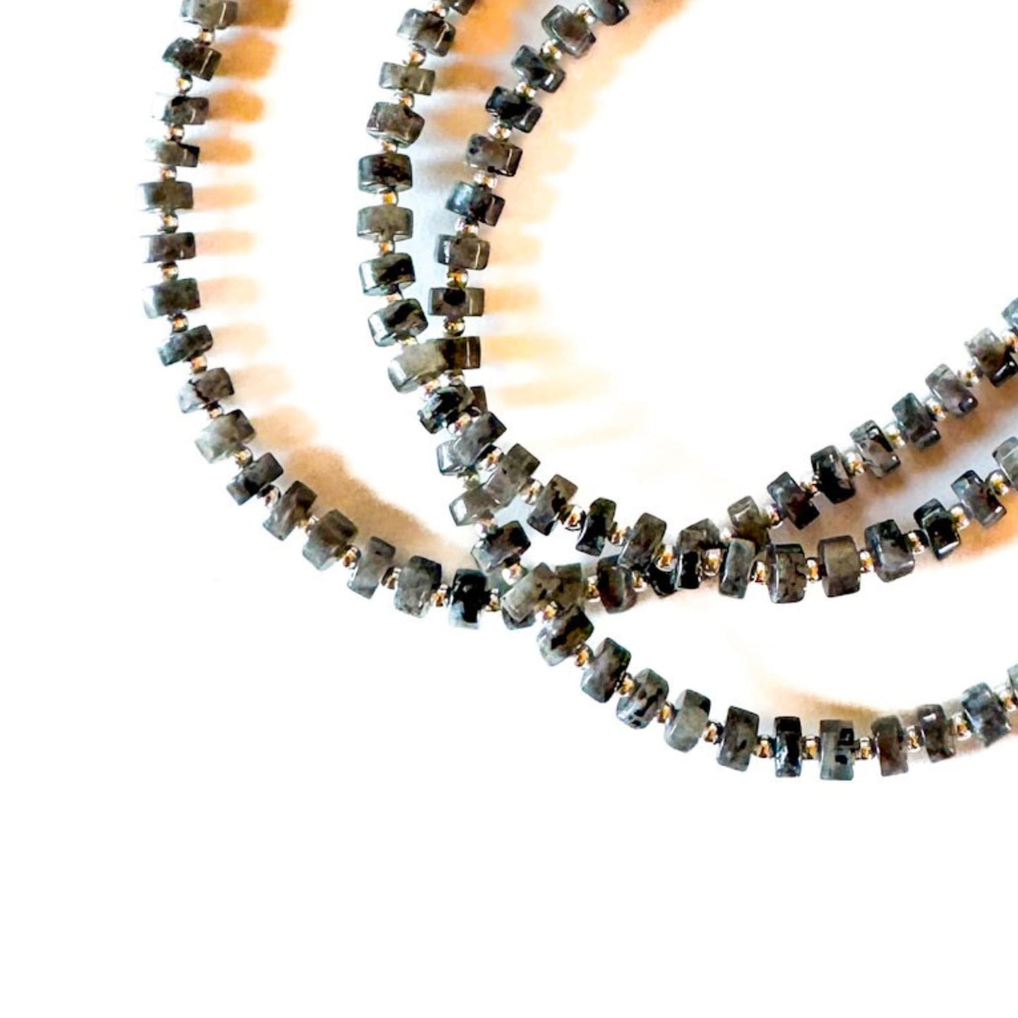 Fishbone Obsidian Necklace - Handmade by Mella - Fishbone - 