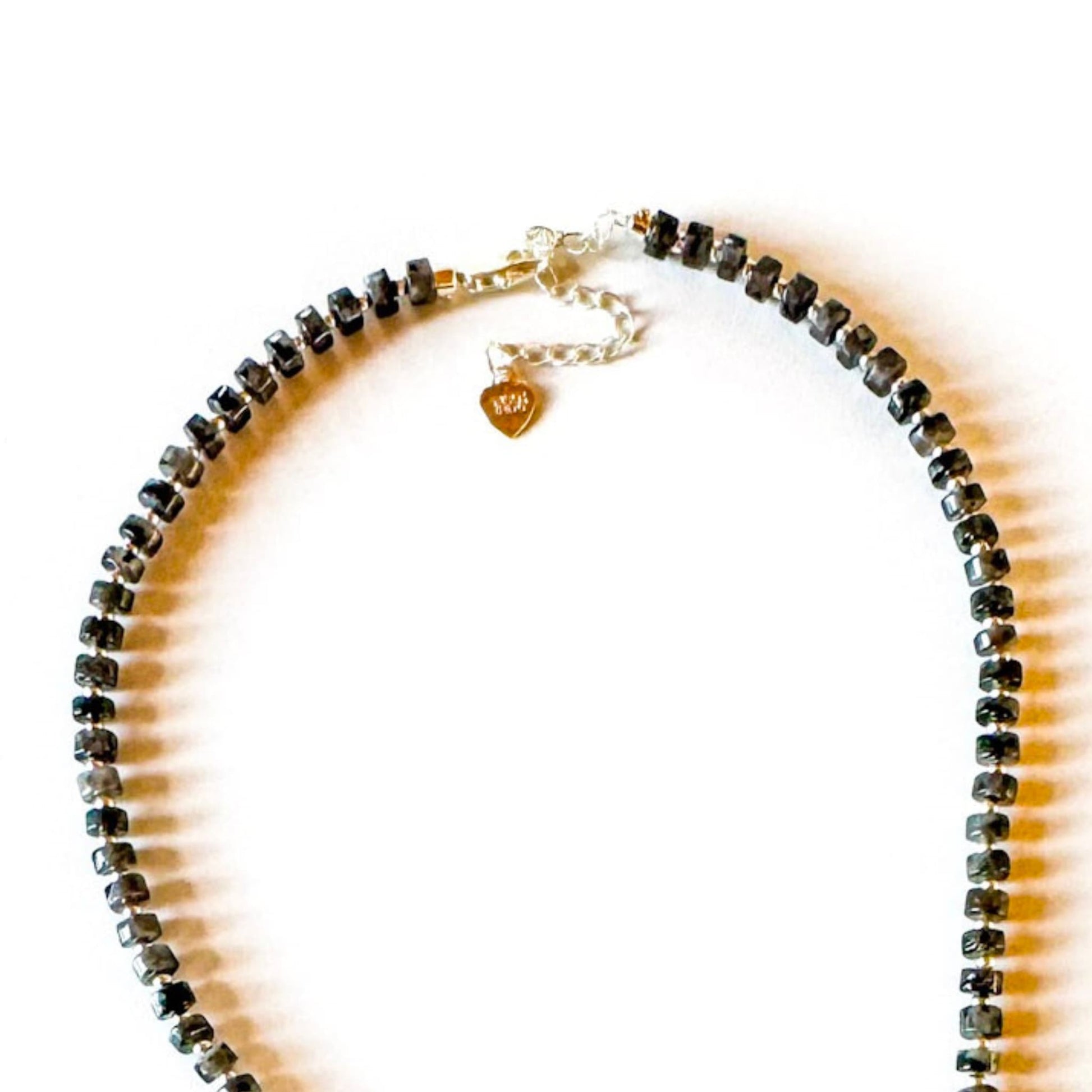 Fishbone Obsidian Necklace - Handmade by Mella - Fishbone - 