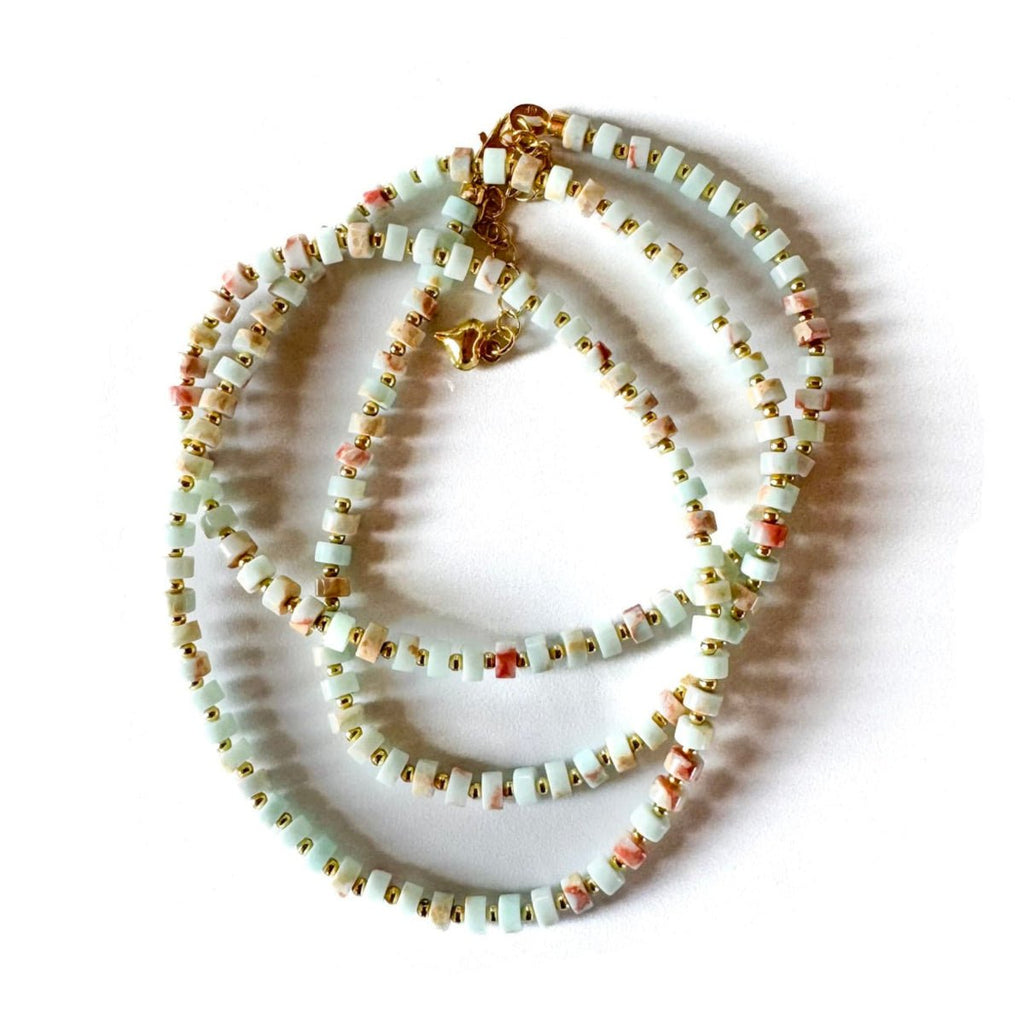 Fishbone Shoushan Necklace - Handmade by Mella - necklace - 