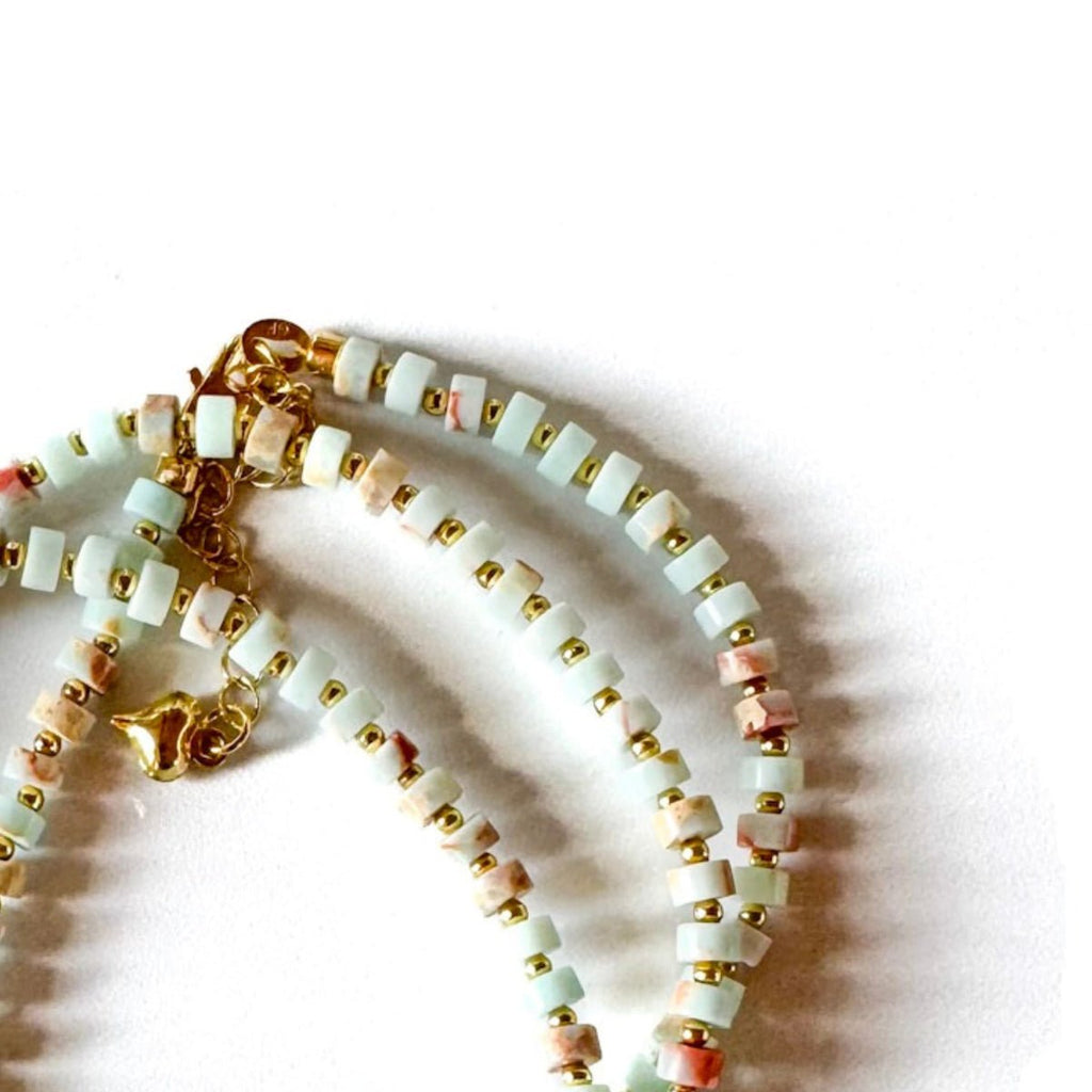 Fishbone Shoushan Necklace - Handmade by Mella - necklace - 