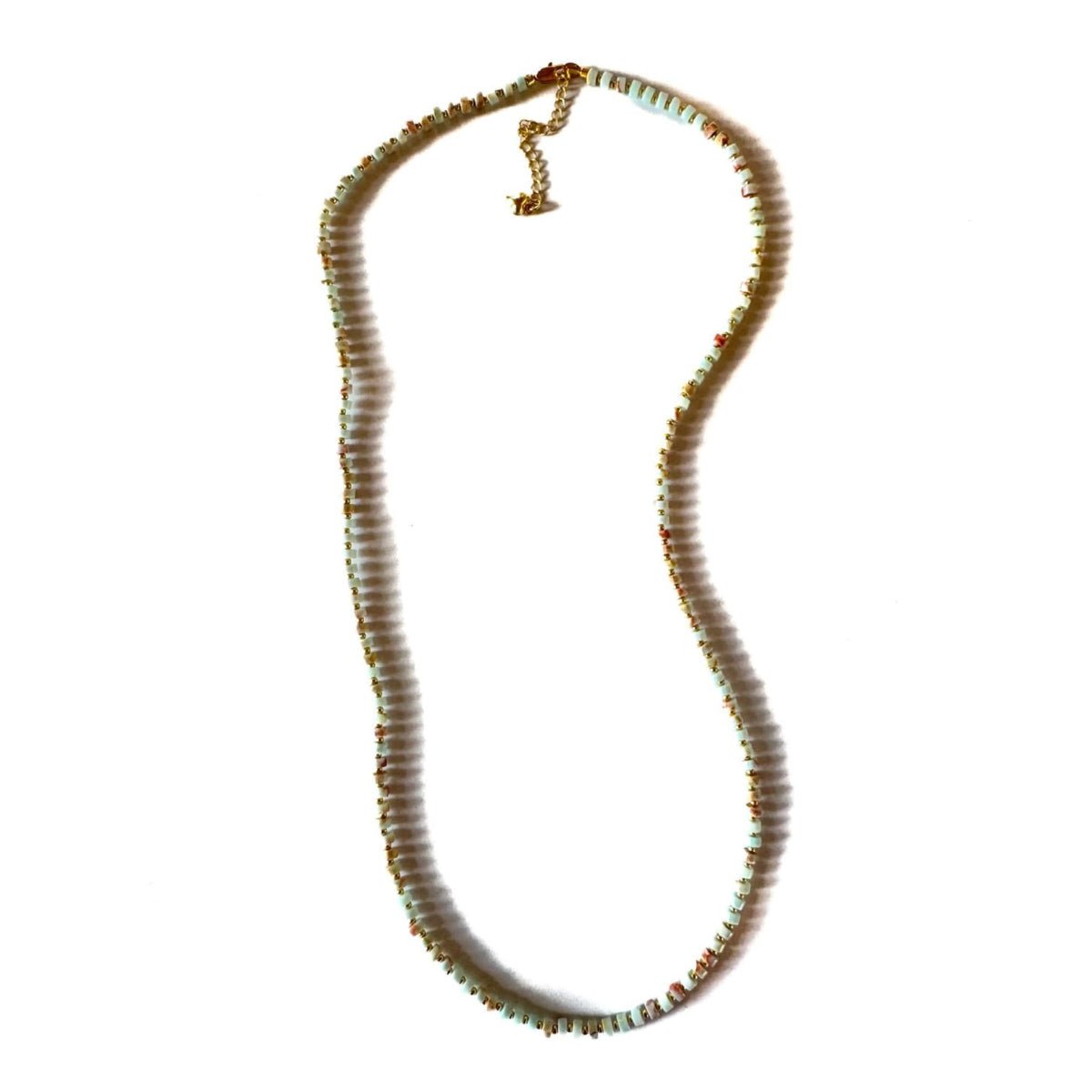 Fishbone Shoushan Necklace - Handmade by Mella - necklace - 