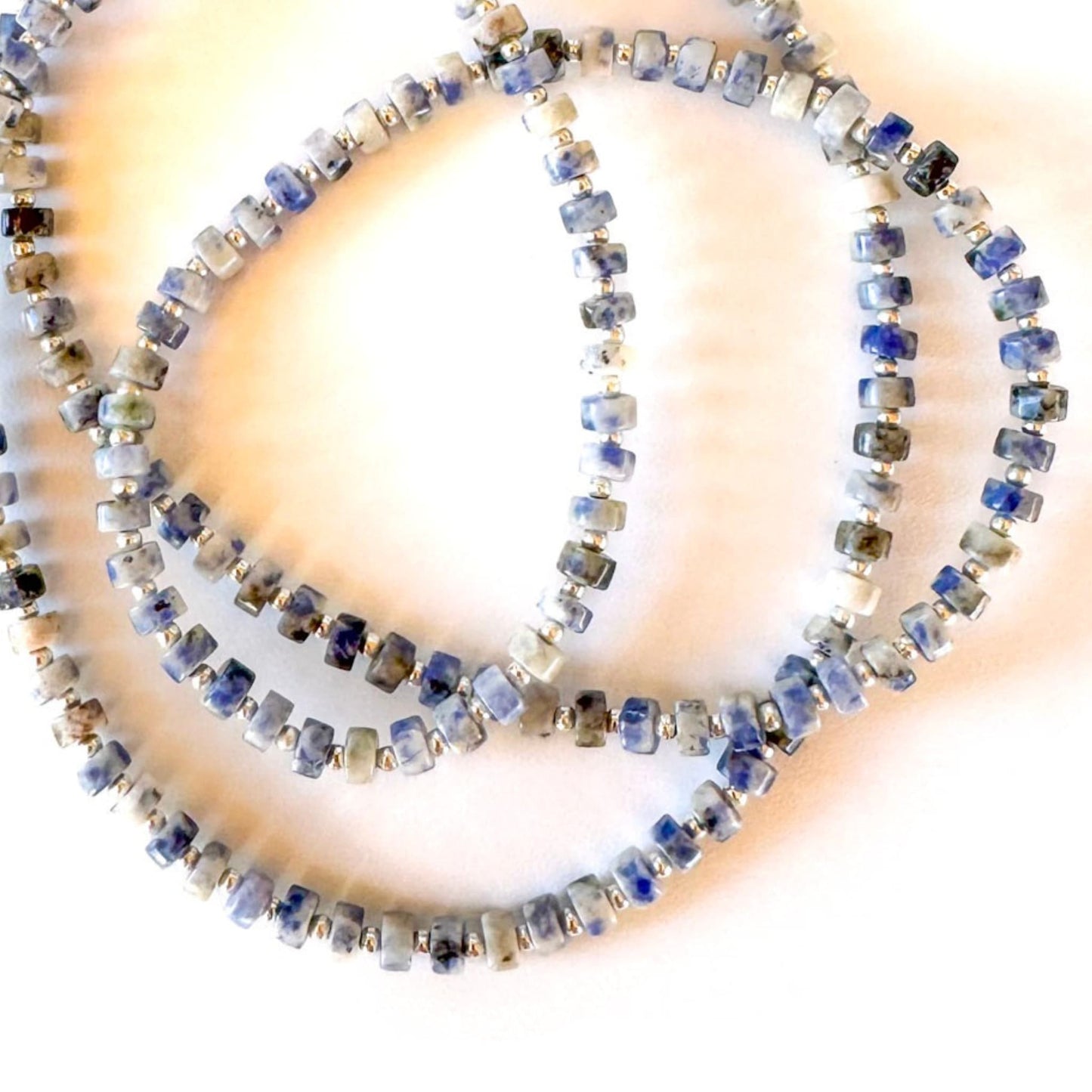 Fishbone Sodalite Necklace - Handmade by Mella - Fishbone - 