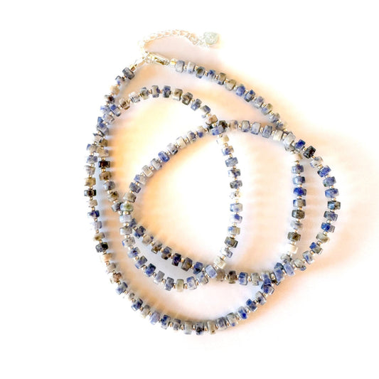 Fishbone Sodalite Necklace - Handmade by Mella - Fishbone - 