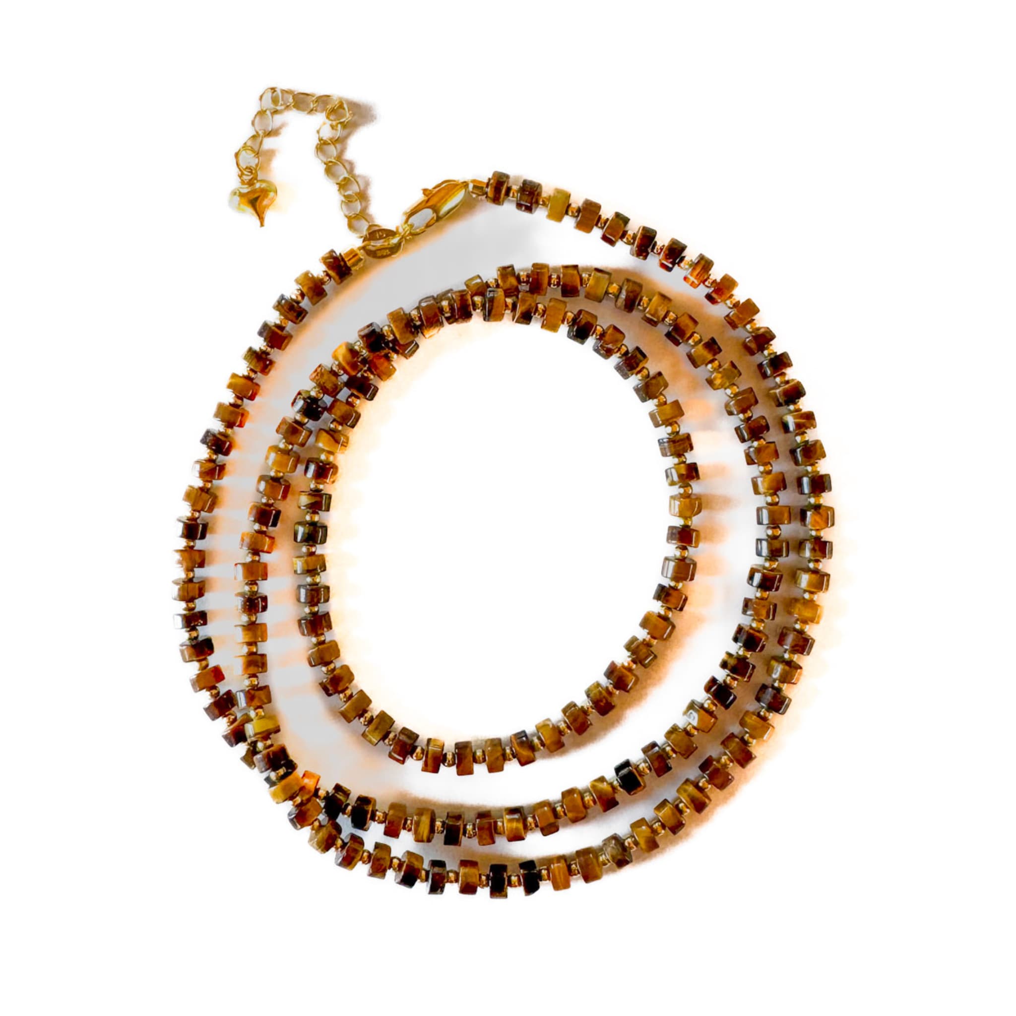 Fishbone Tiger Eye Necklace - Handmade by Mella - Fishbone - 