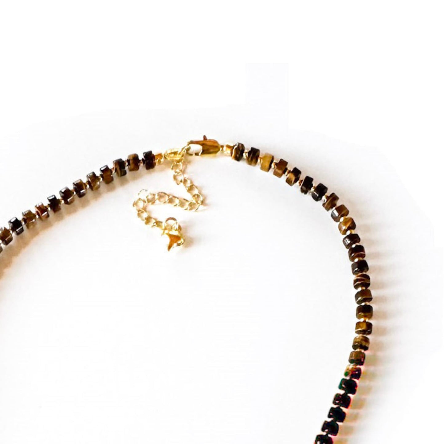 Fishbone Tiger Eye Necklace - Handmade by Mella - Fishbone - 