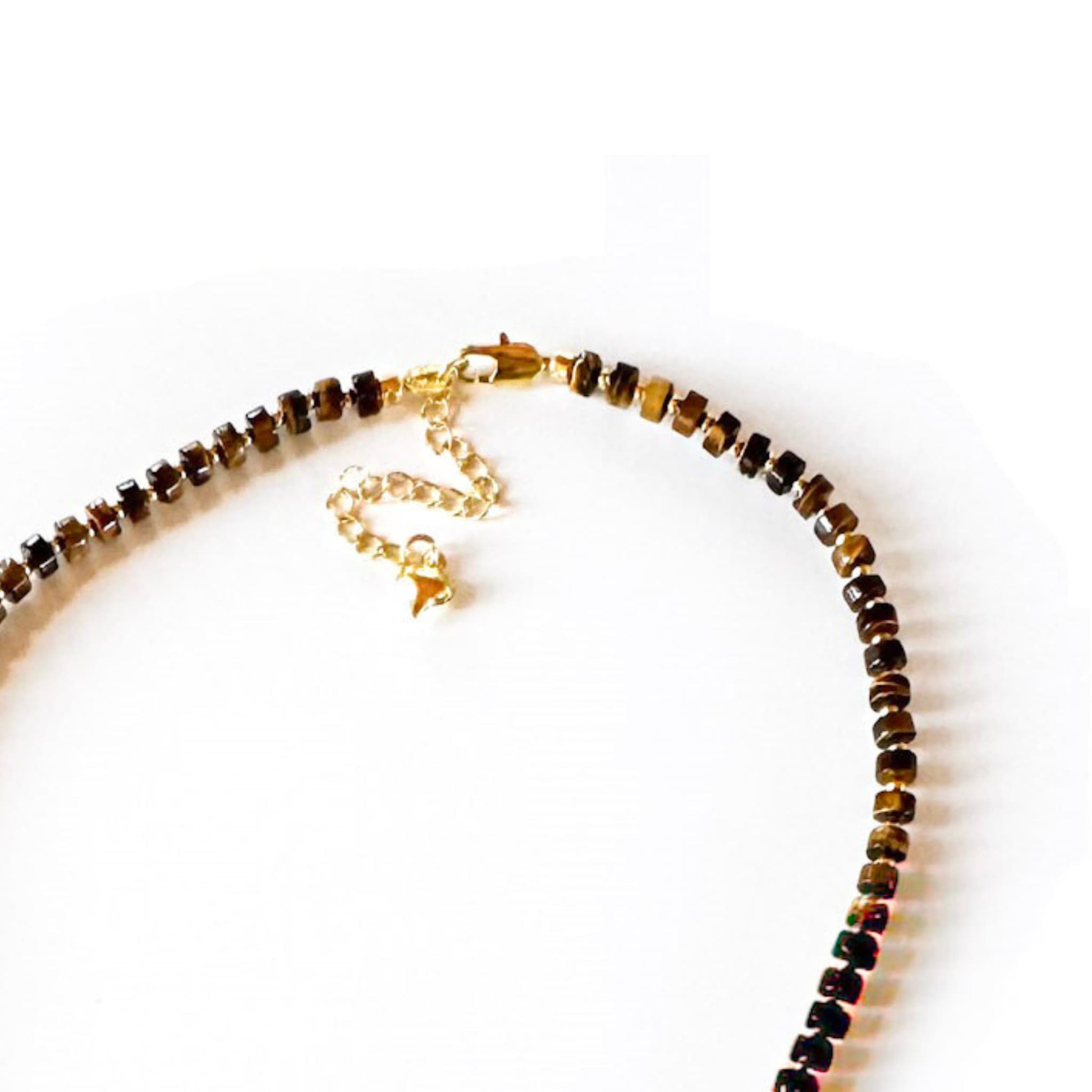Fishbone Tiger Eye Necklace - Handmade by Mella - Fishbone - 