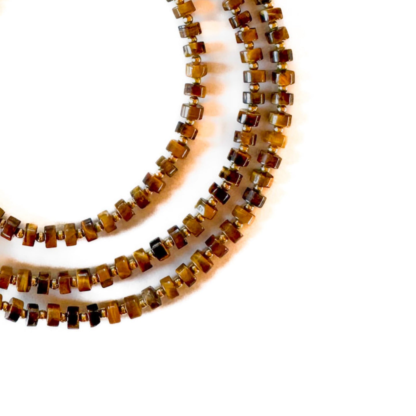 Fishbone Tiger Eye Necklace - Handmade by Mella - Fishbone - 