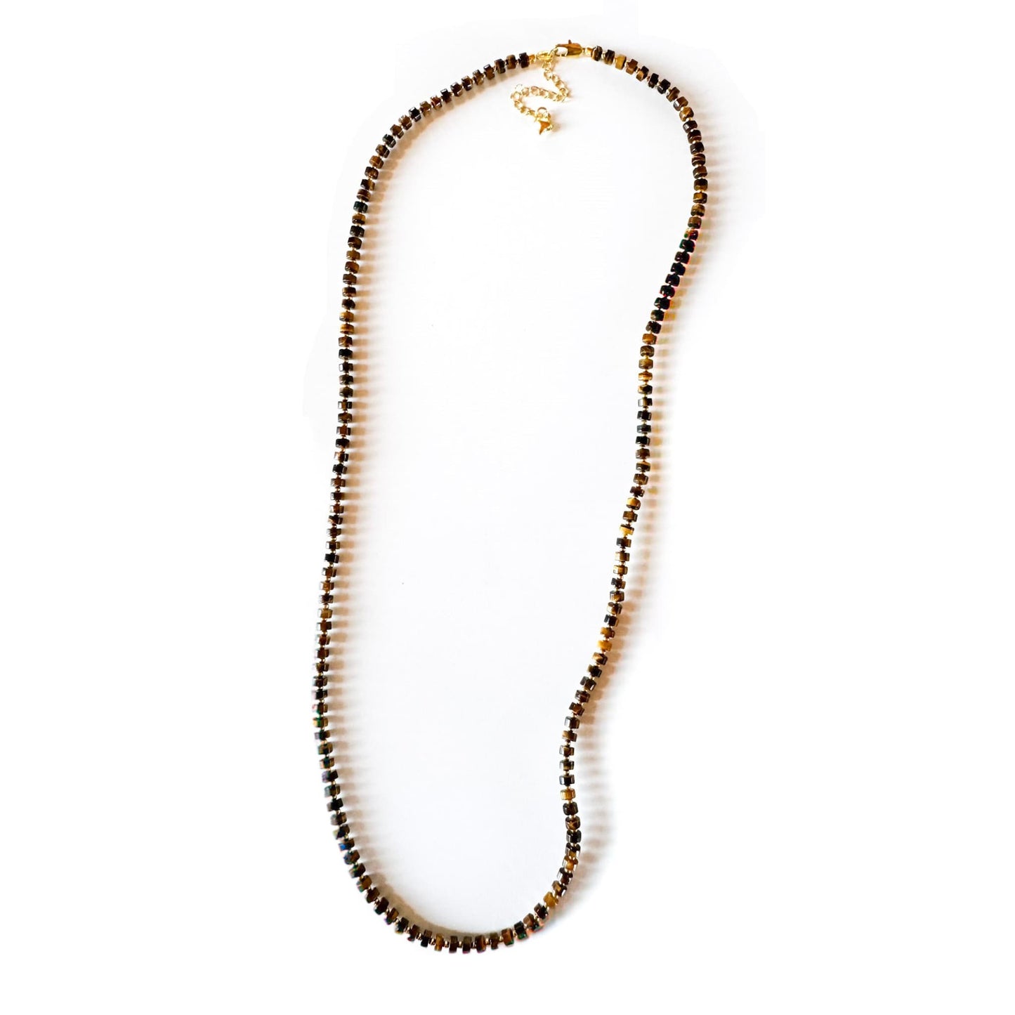Fishbone Tiger Eye Necklace - Handmade by Mella - Fishbone - 