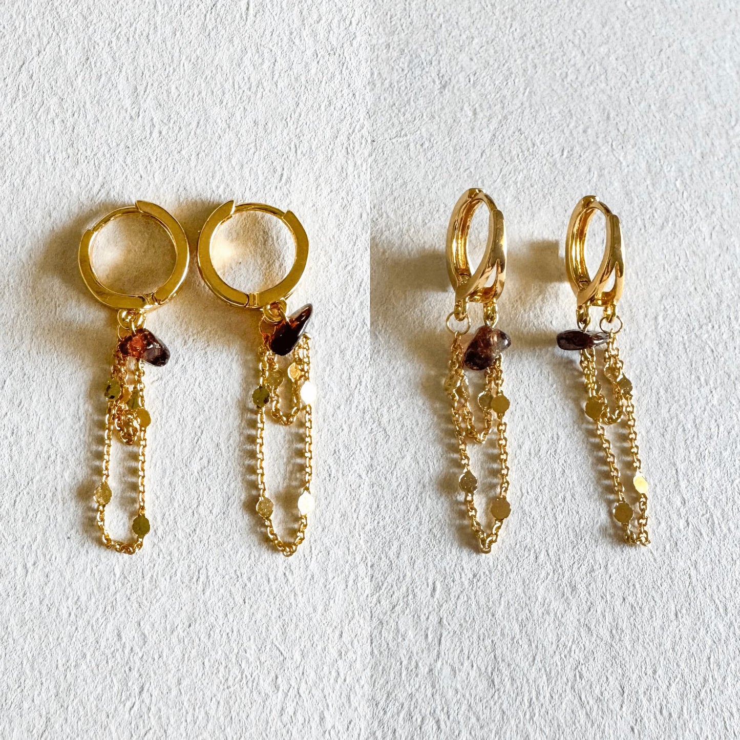 Flow Earrings - Handmade by Mella - Earrings - Red Jasper - 