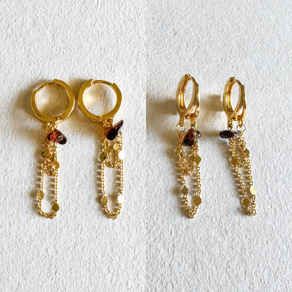 Flow Earrings - Handmade by Mella - Earrings - Red Jasper - 