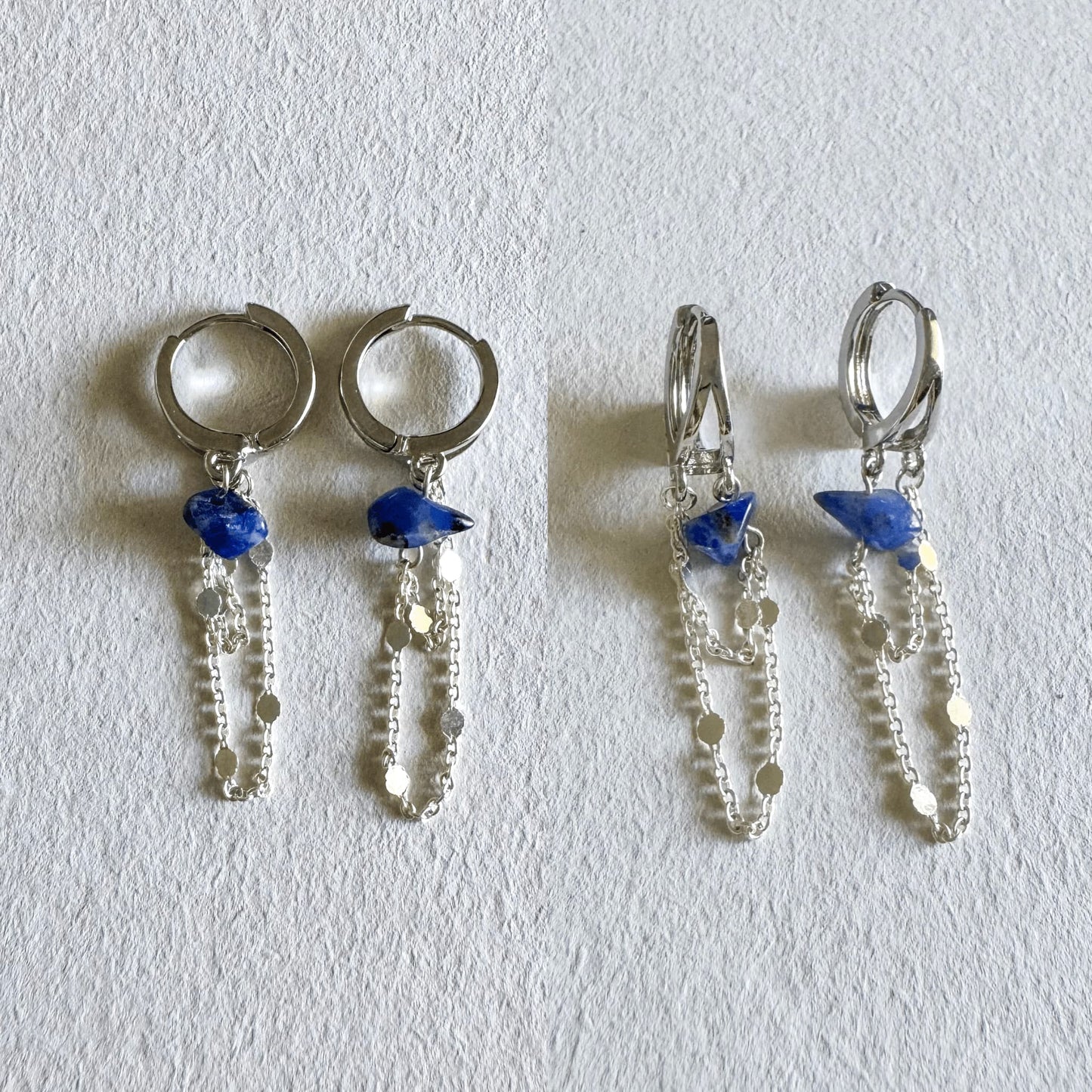 Flow Earrings - Handmade by Mella - Earrings - Sodalite - 