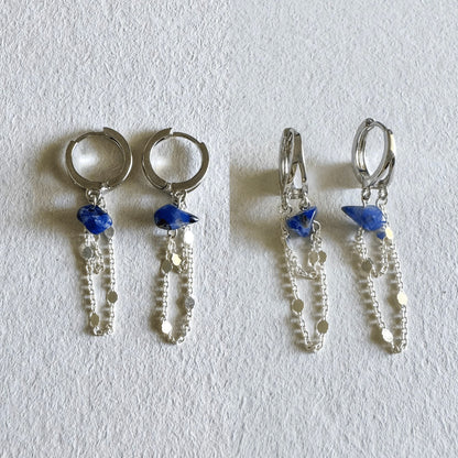 Flow Earrings - Handmade by Mella - Earrings - Sodalite - 
