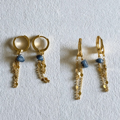 Flow Earrings - Handmade by Mella - Earrings - Angelite - 