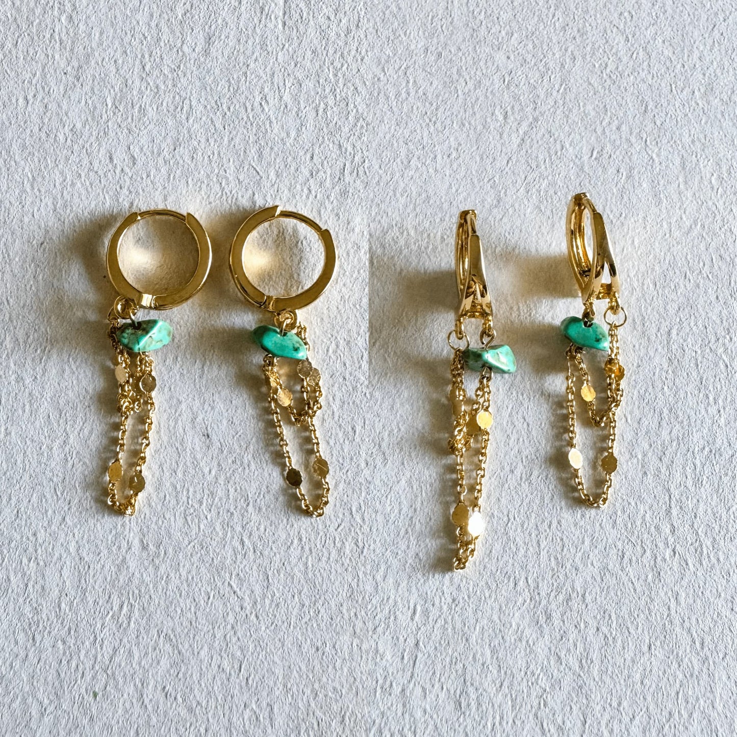 Flow Earrings - Handmade by Mella - Earrings - Turquoise - 